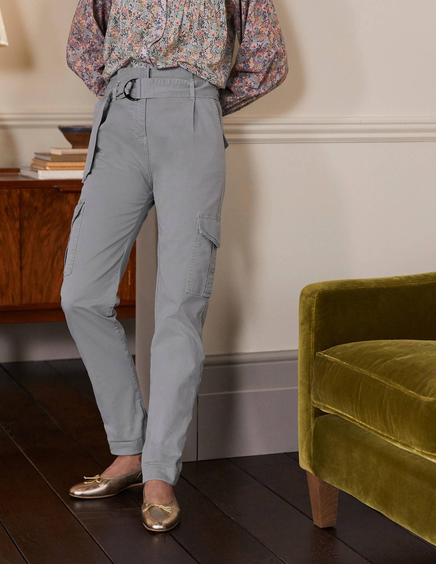 Utility-Cargohose-Kiesgrau