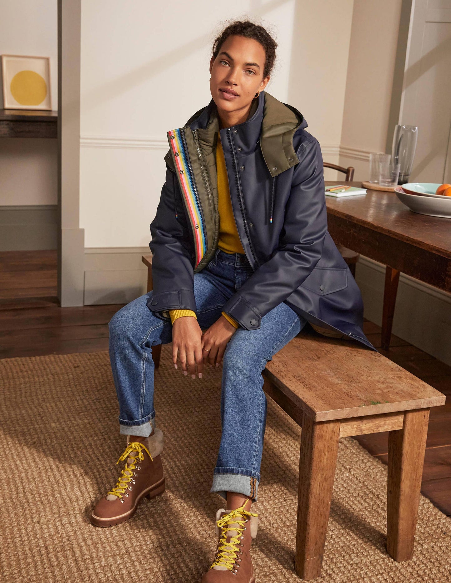 Bamburgh Regenmantel-Navy/Khaki
