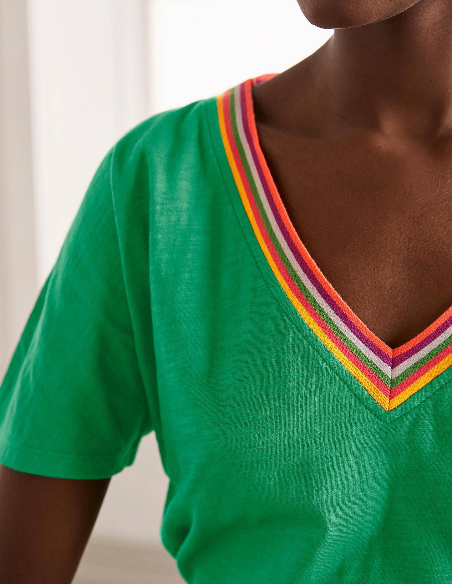 Top Beatrice en jersey-Vert feuille