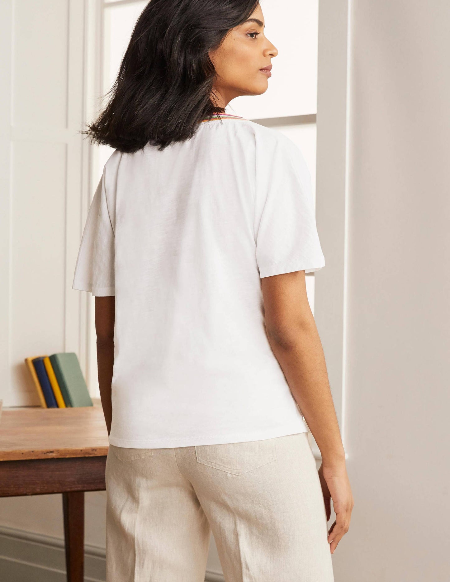 Top Beatrice en jersey-Blanc