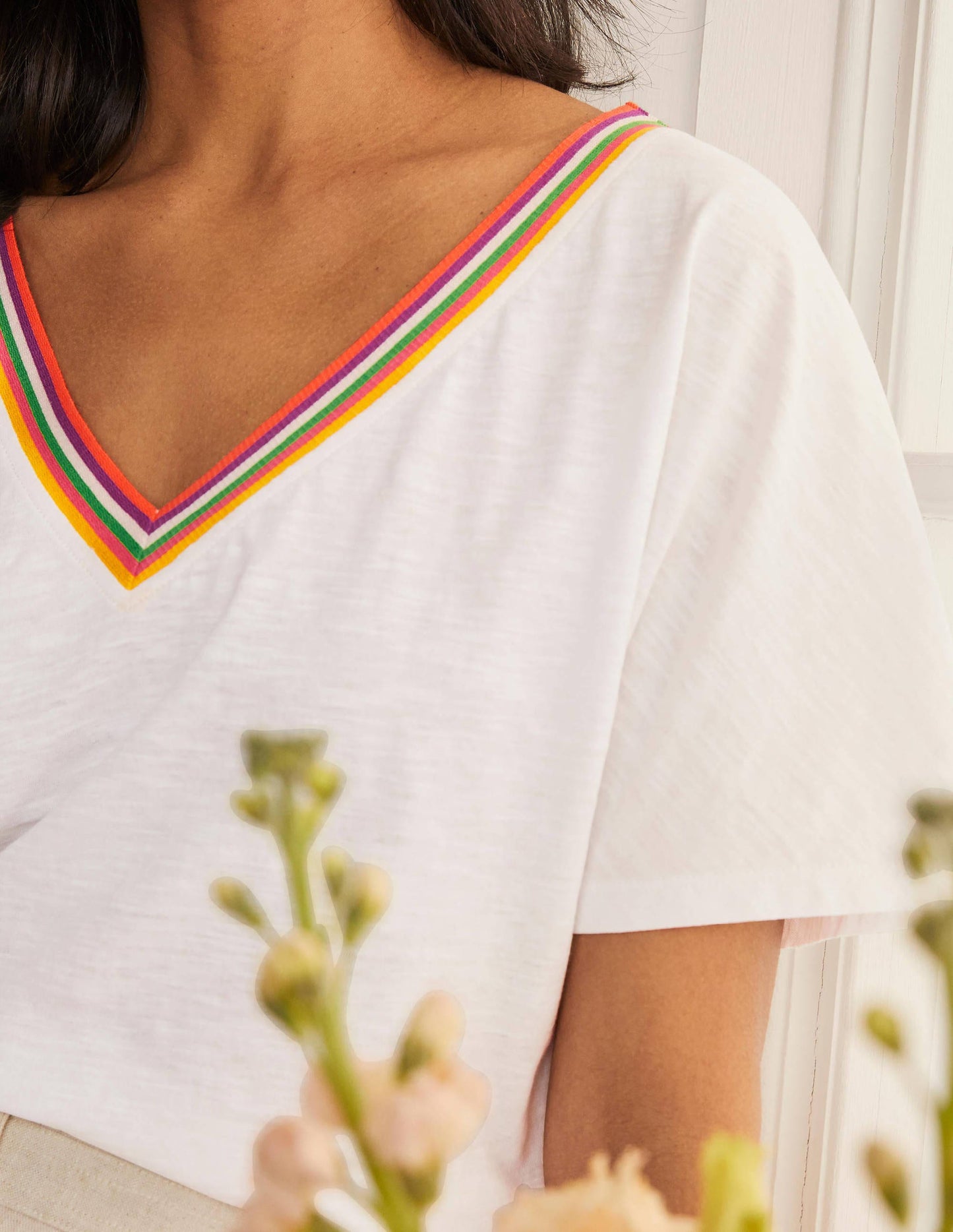 Top Beatrice en jersey-Blanc