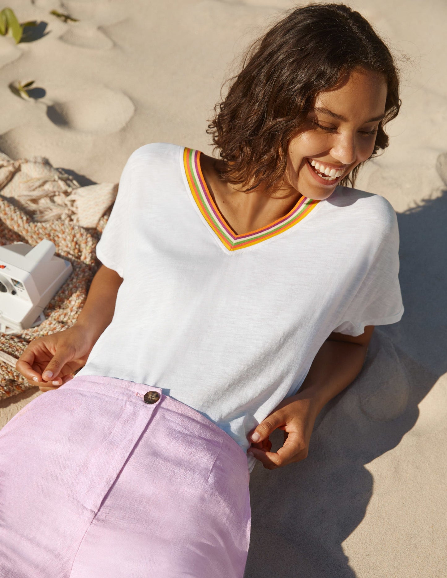 Top Beatrice en jersey-Blanc