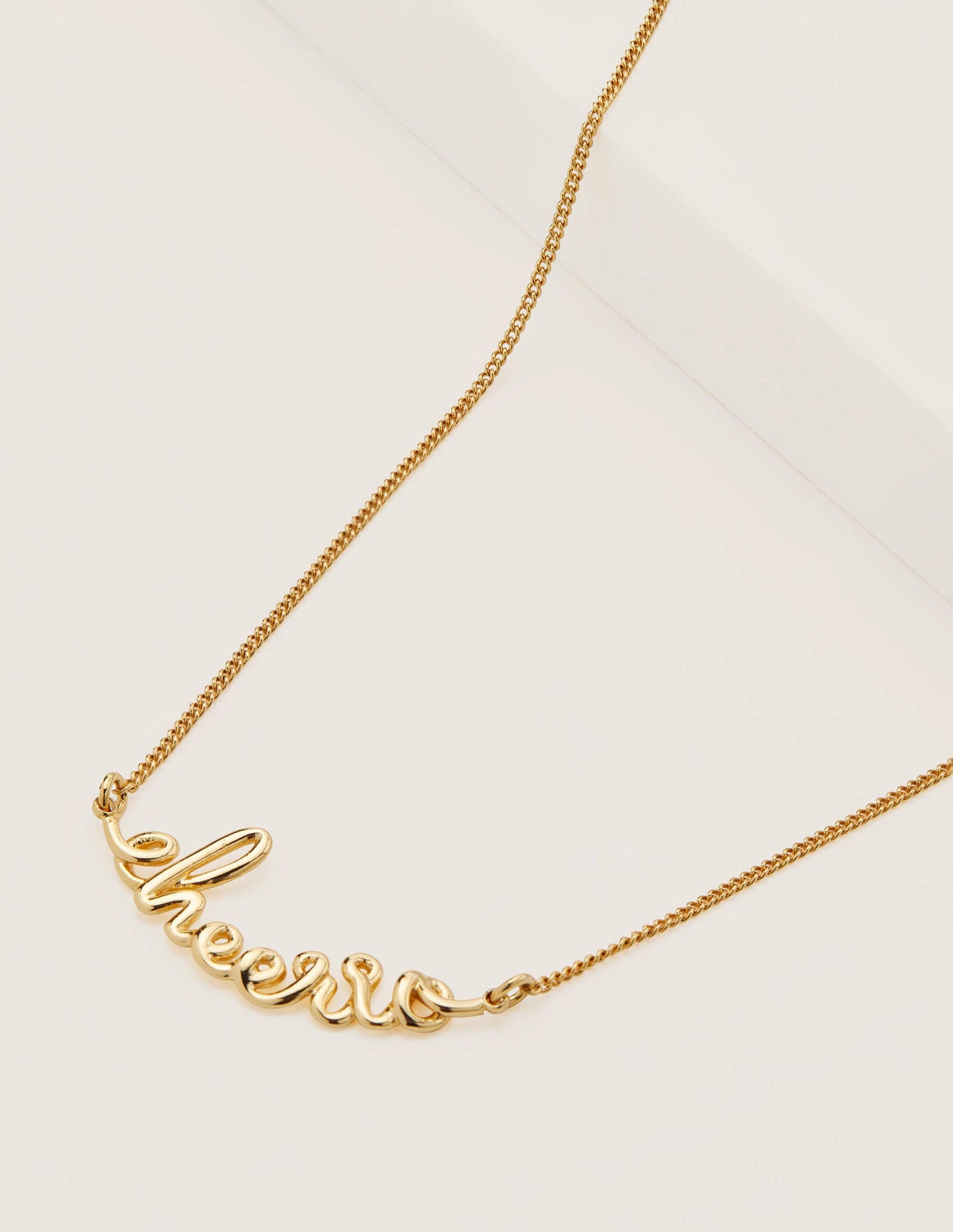 Halskette mit Gruß-Gold, Cheerio
