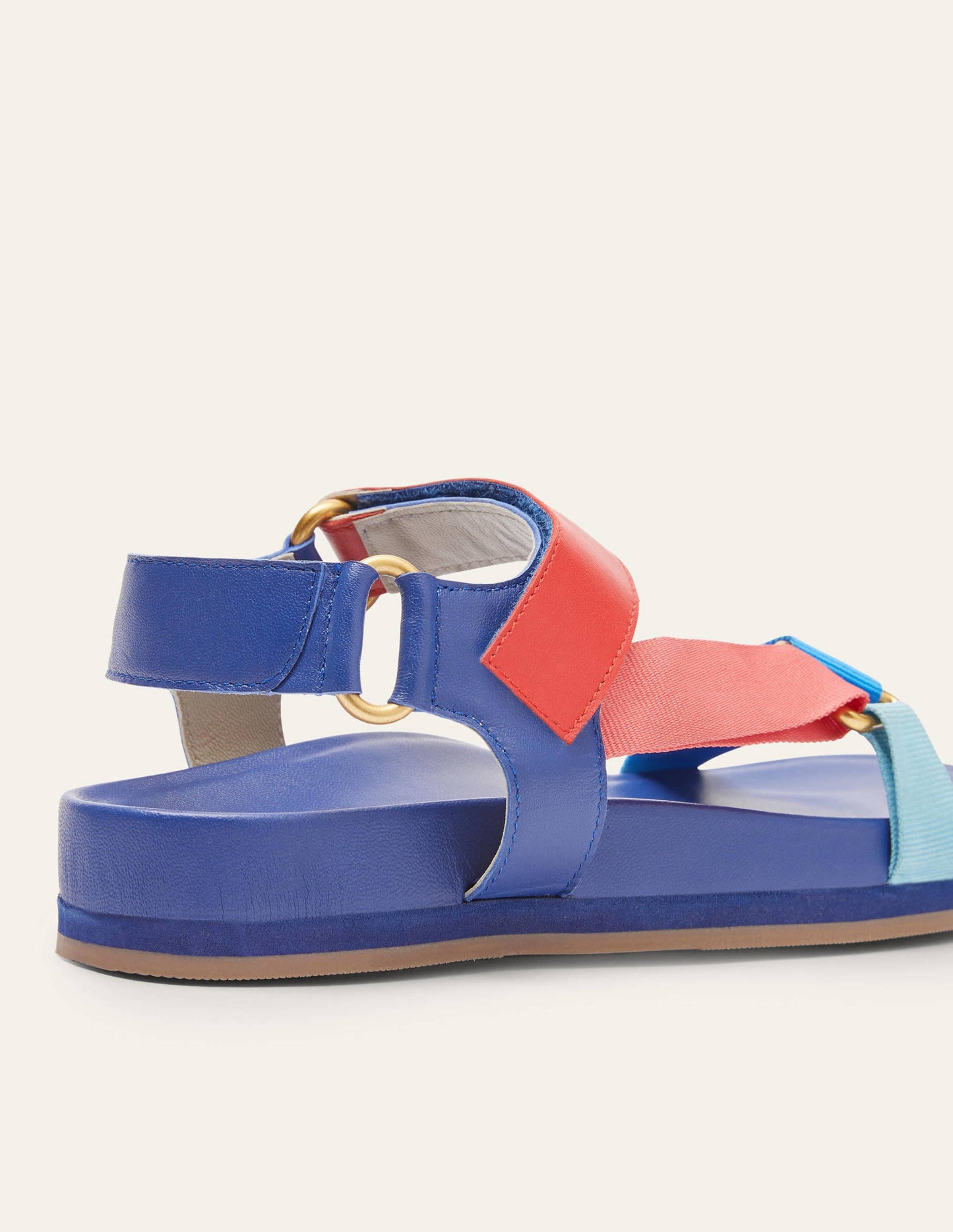 Sandalen mit Blockfarben-Navy, Blockfarben