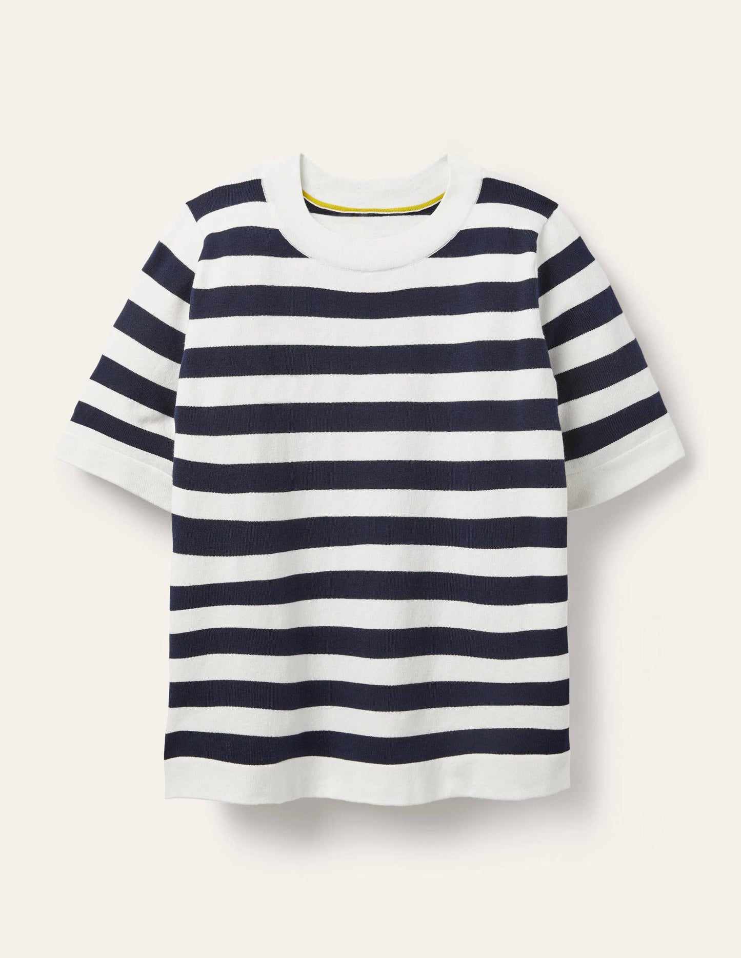 Abingdon Baumwoll-T-Shirt-Navy/Naturweiß, Gestreift