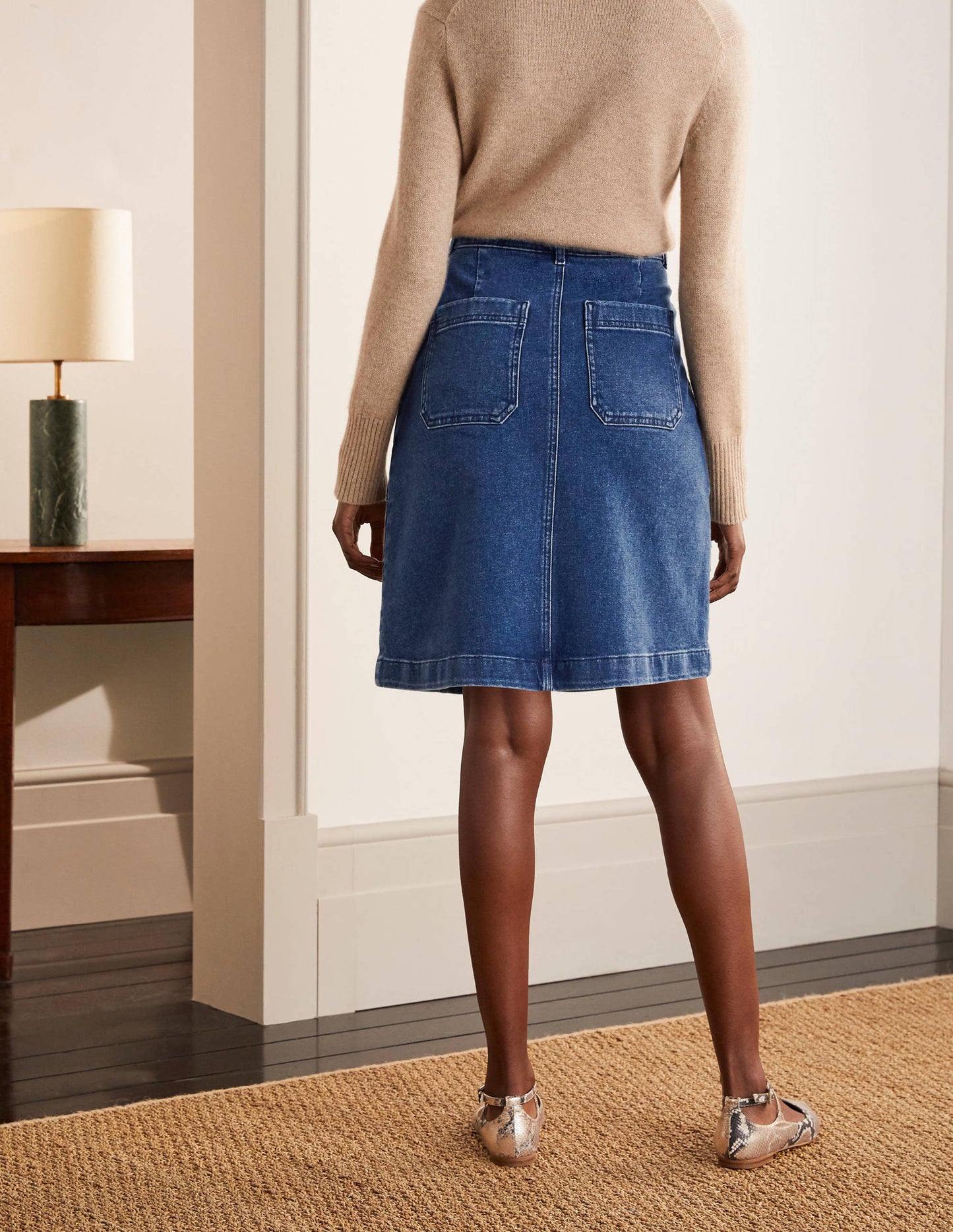 Abingdon Minirock-Mittleres Vintageblau