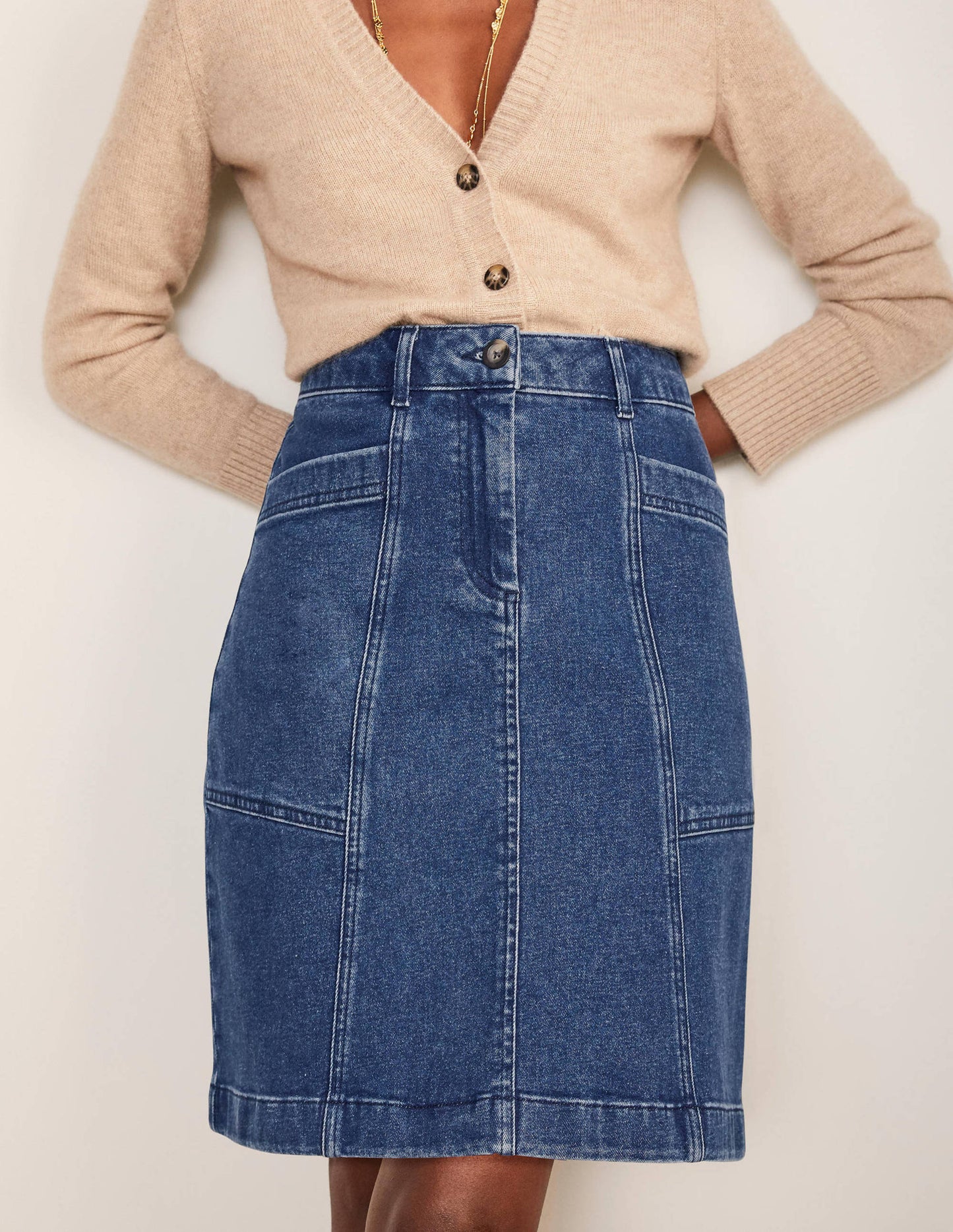 Abingdon Minirock-Mittleres Vintageblau