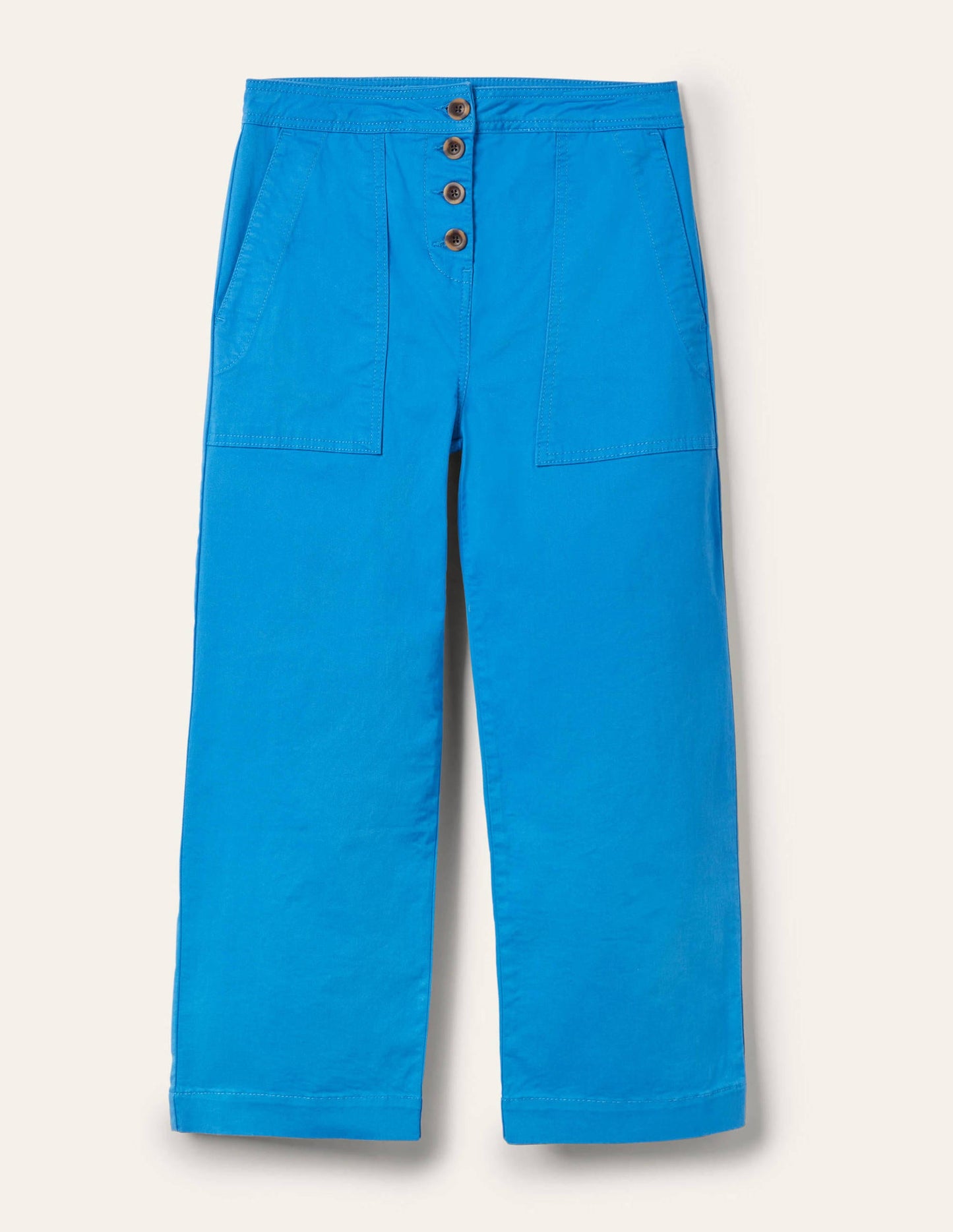Beaufort Hose mit Knopfleiste-Kräftiges Blau