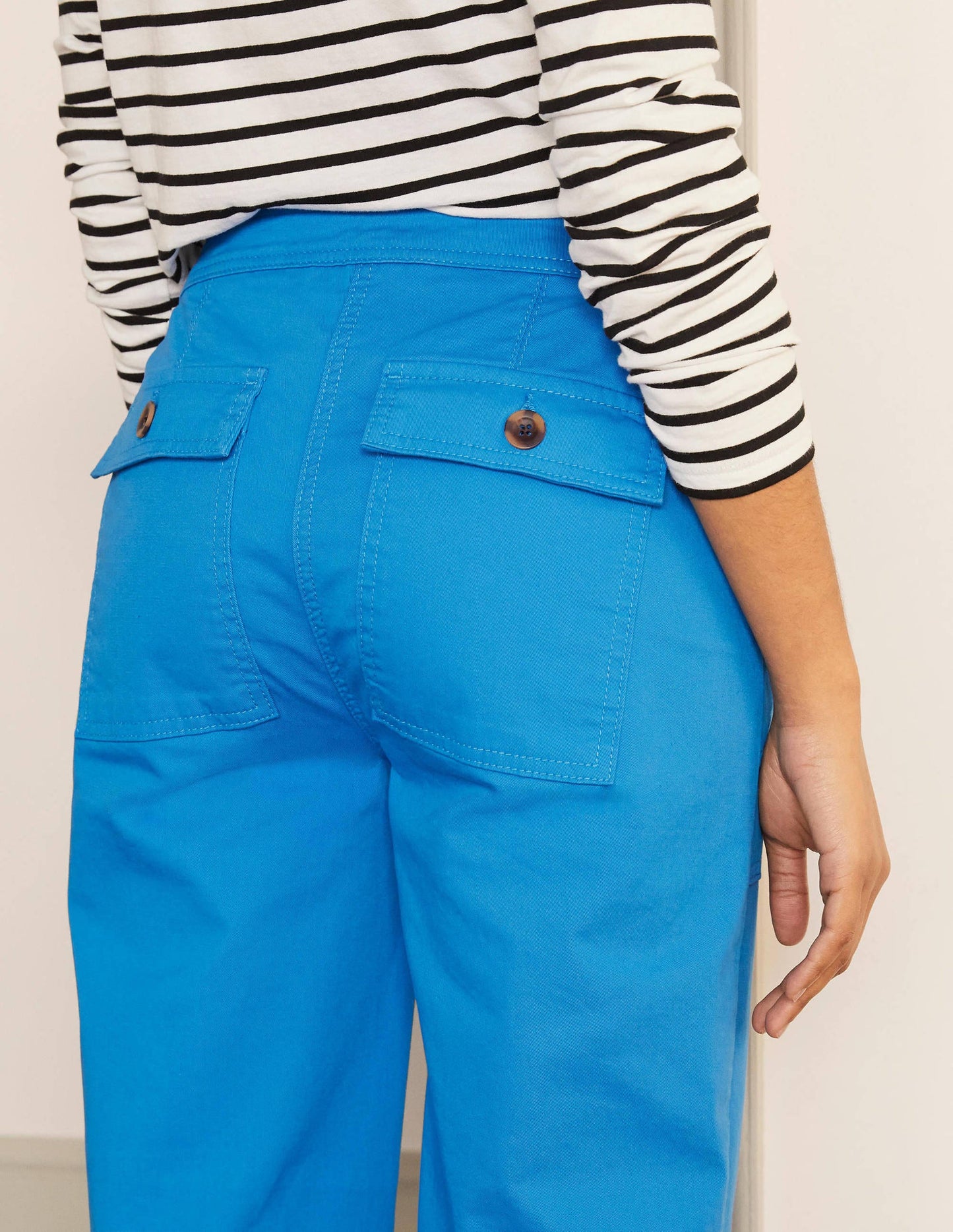 Beaufort Hose mit Knopfleiste-Kräftiges Blau