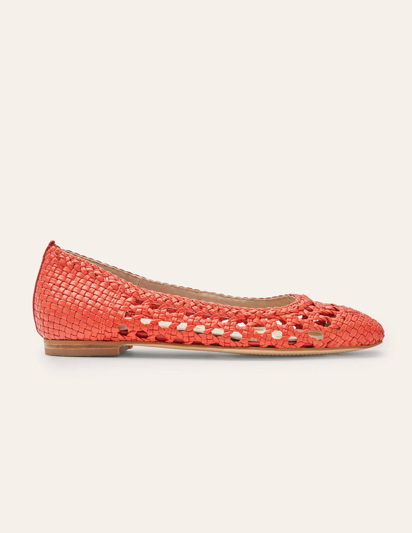 Olive Ballerinas-Rot, Gewebt