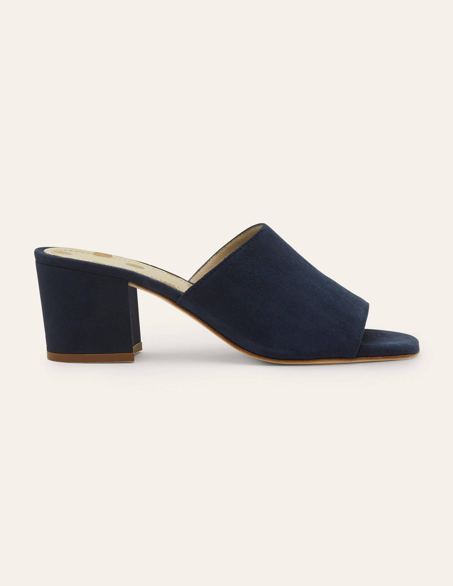 Mules à talon Elsie-Bleu marine