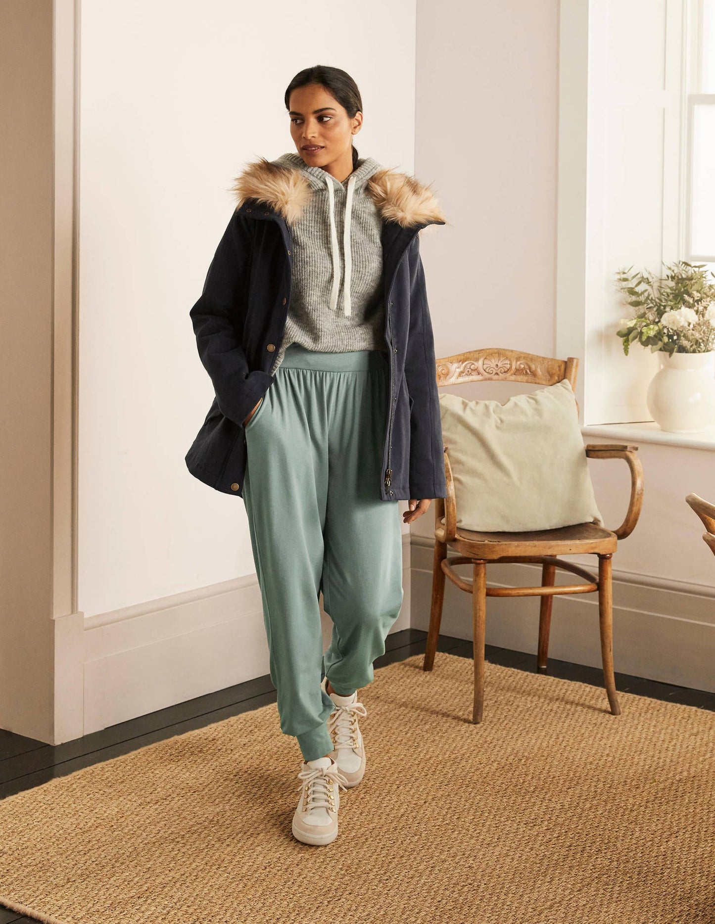 Hareem Jersey-Jogginghose-Erlengrün