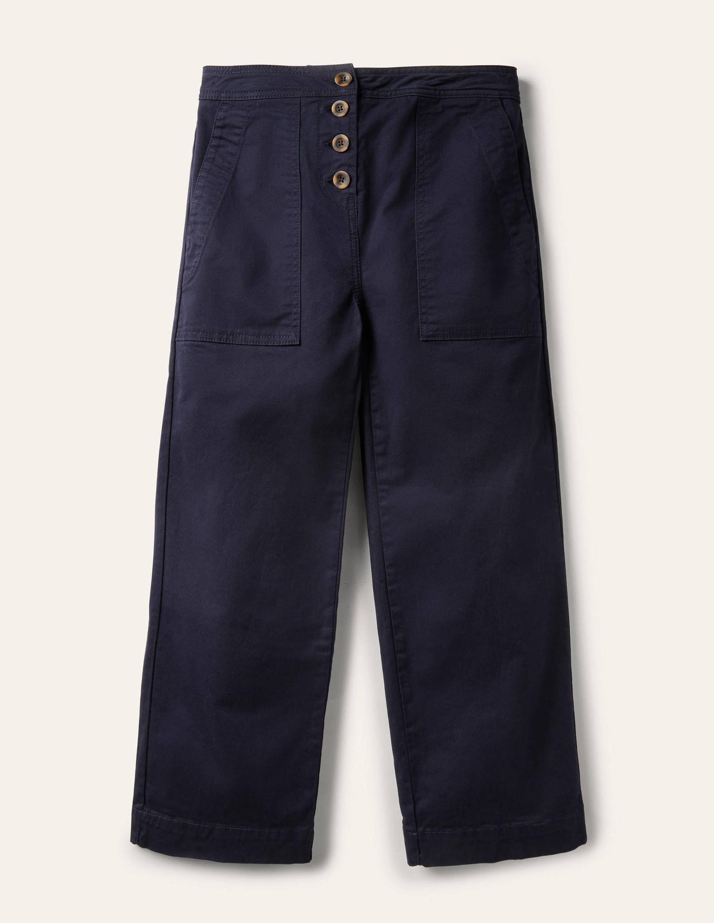 Beaufort Hose mit Knopfleiste-Marineblau