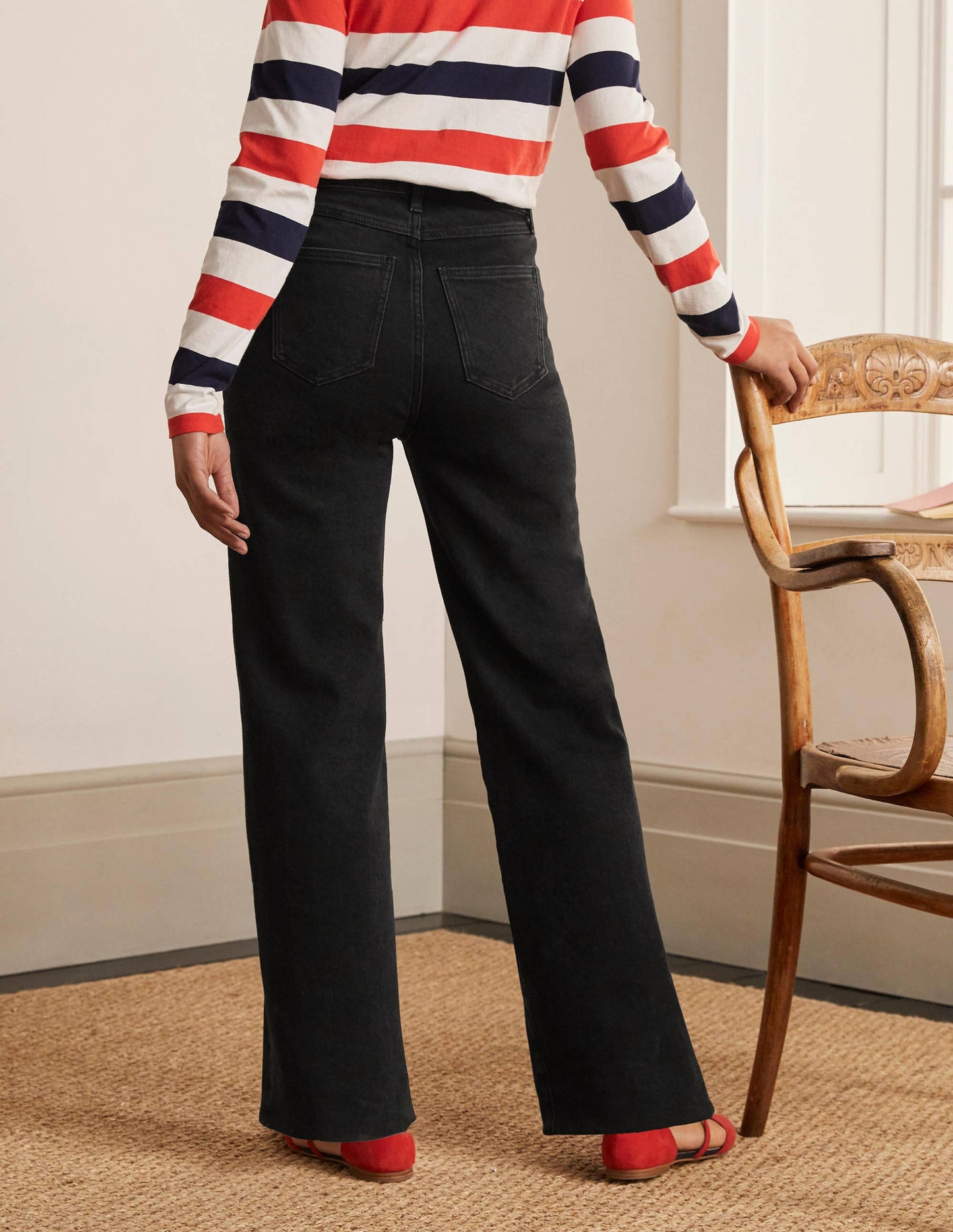 Jeans mit lockerem Bein-Schwarz