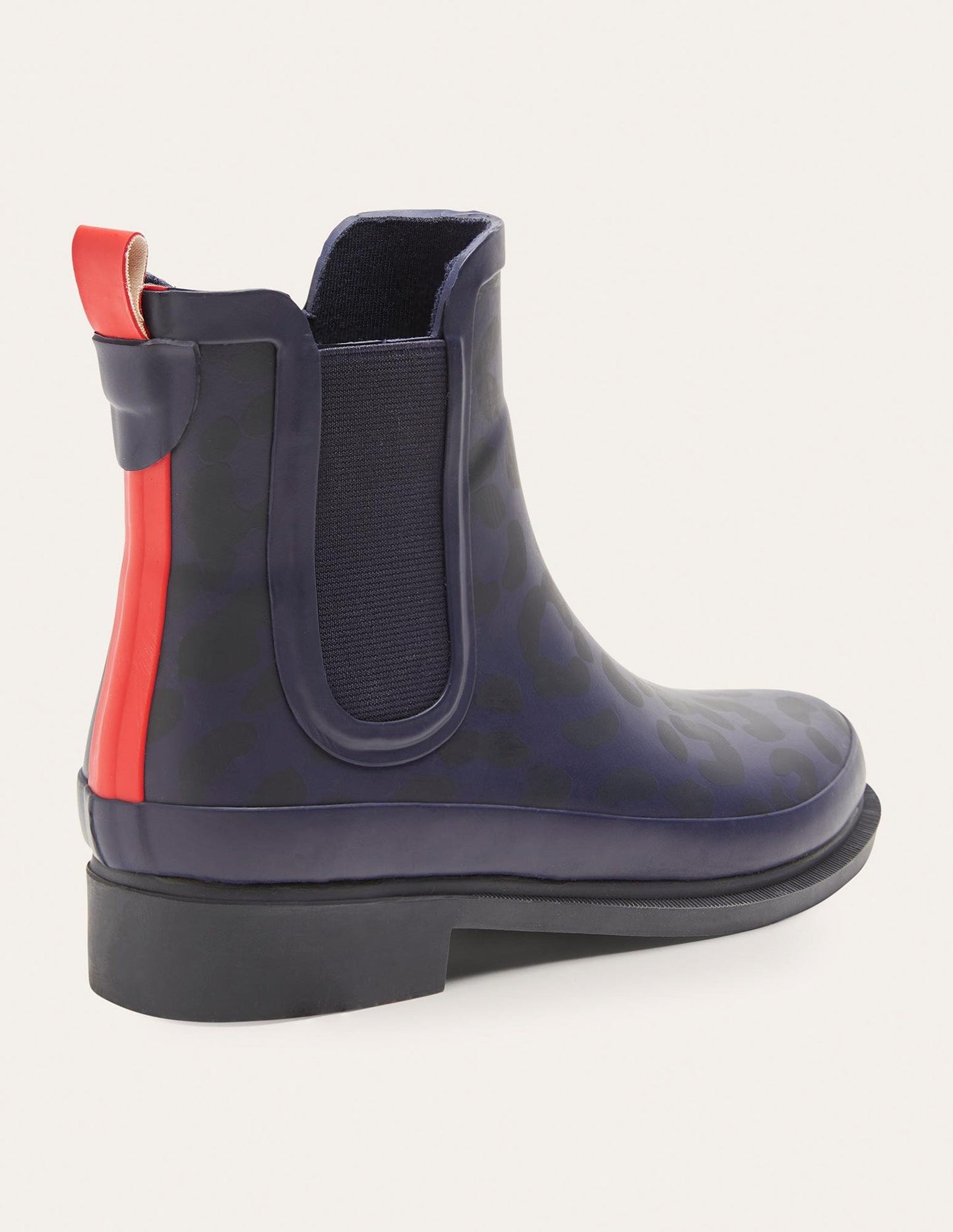 Chelsea Gummistiefel-Navy, Leopardenmuster