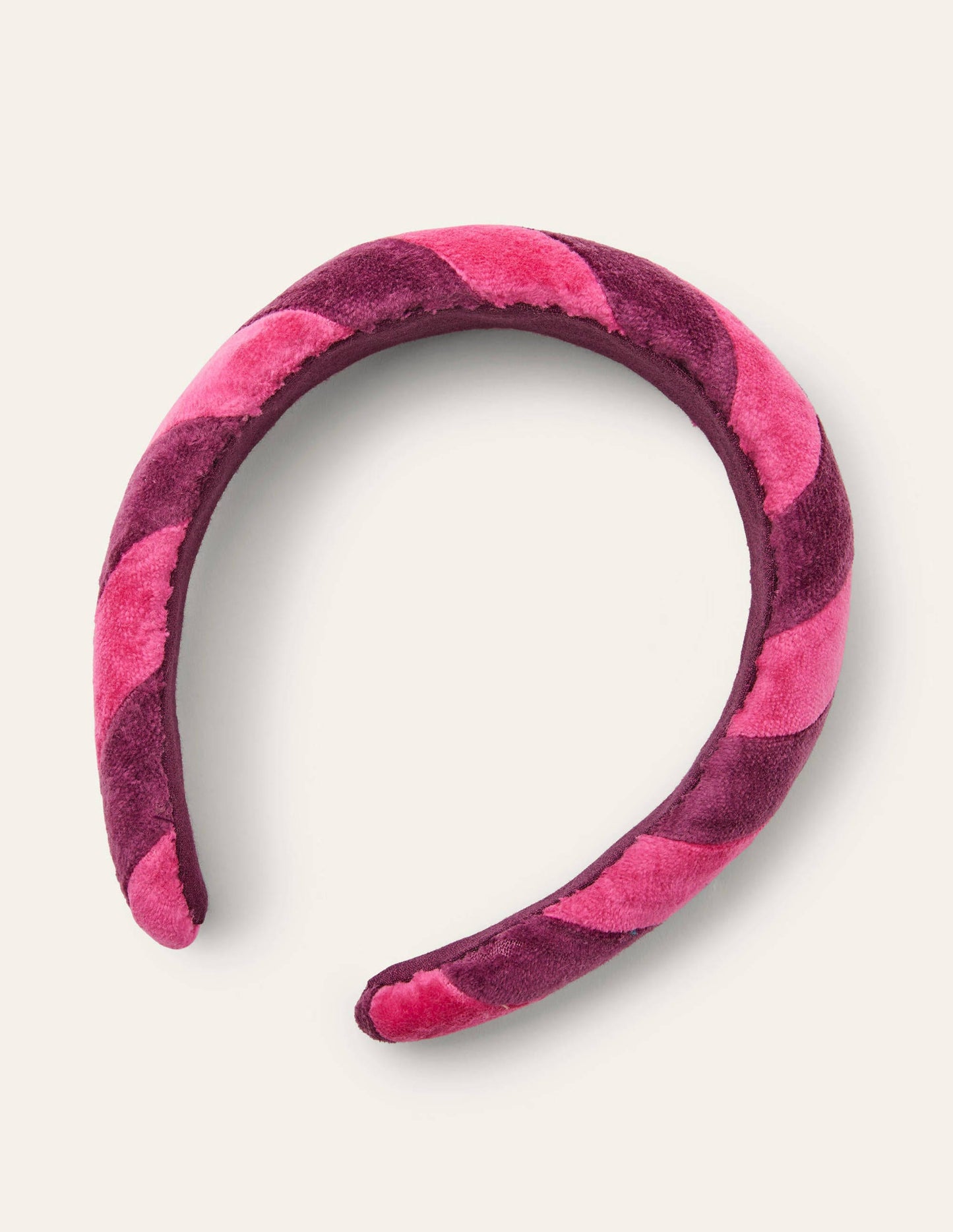 Haarreif aus Samt-Festivalrosa/Weinrot