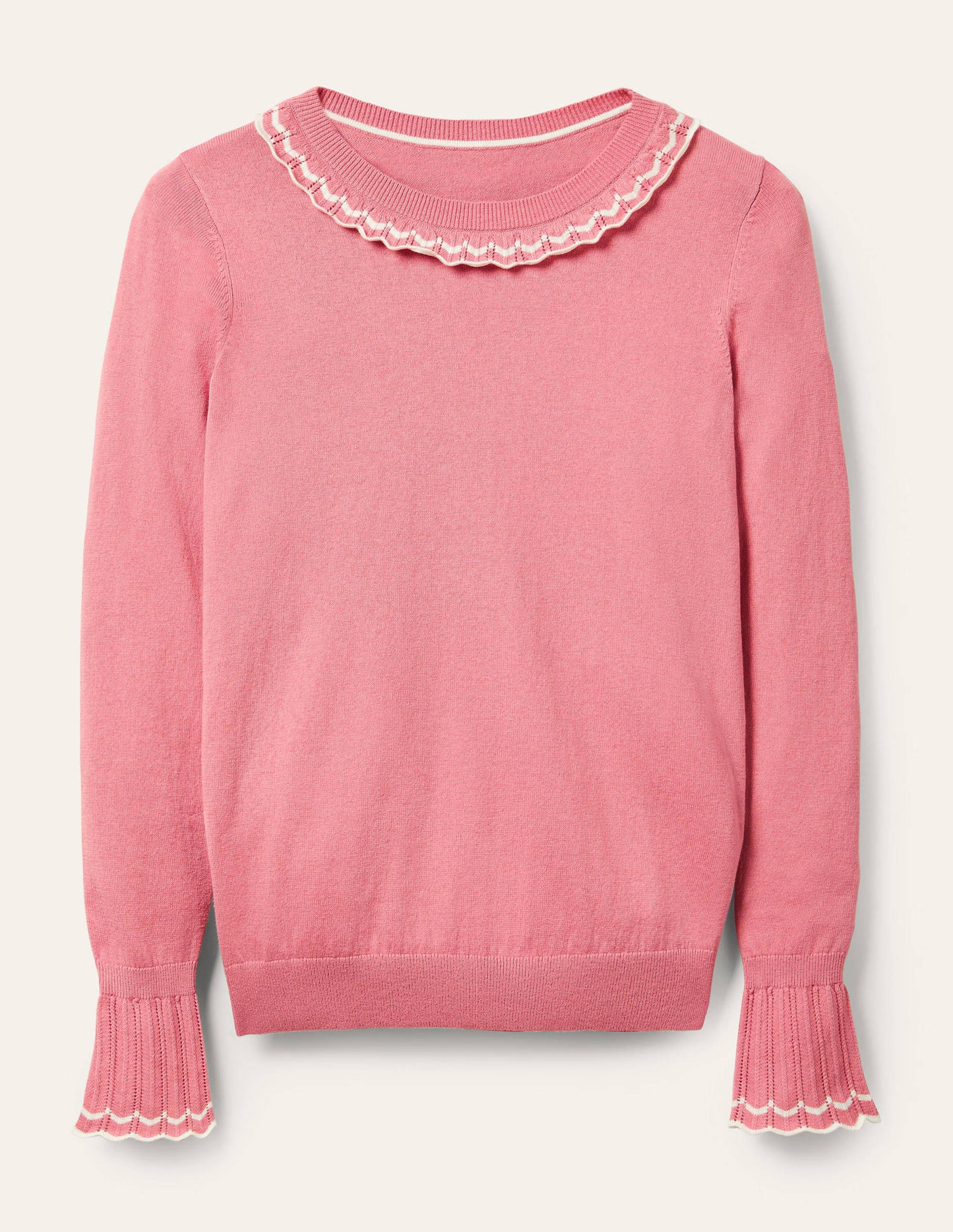 Aimee Pointelle-Pullover-Kirschblütenrosa