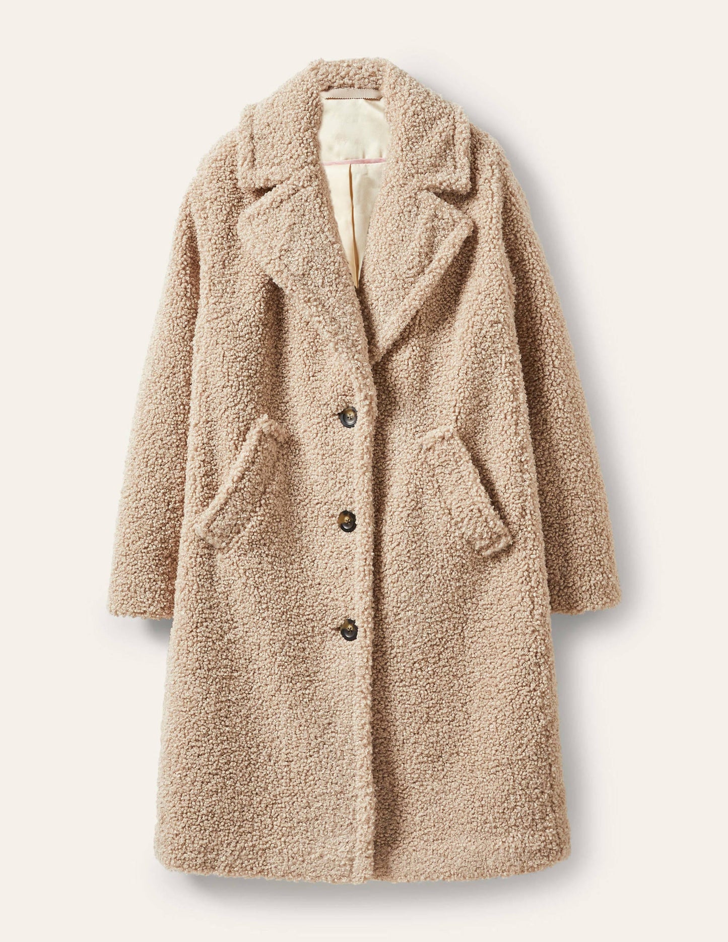 Canterbury Teddy-Mantel-Hellbeige