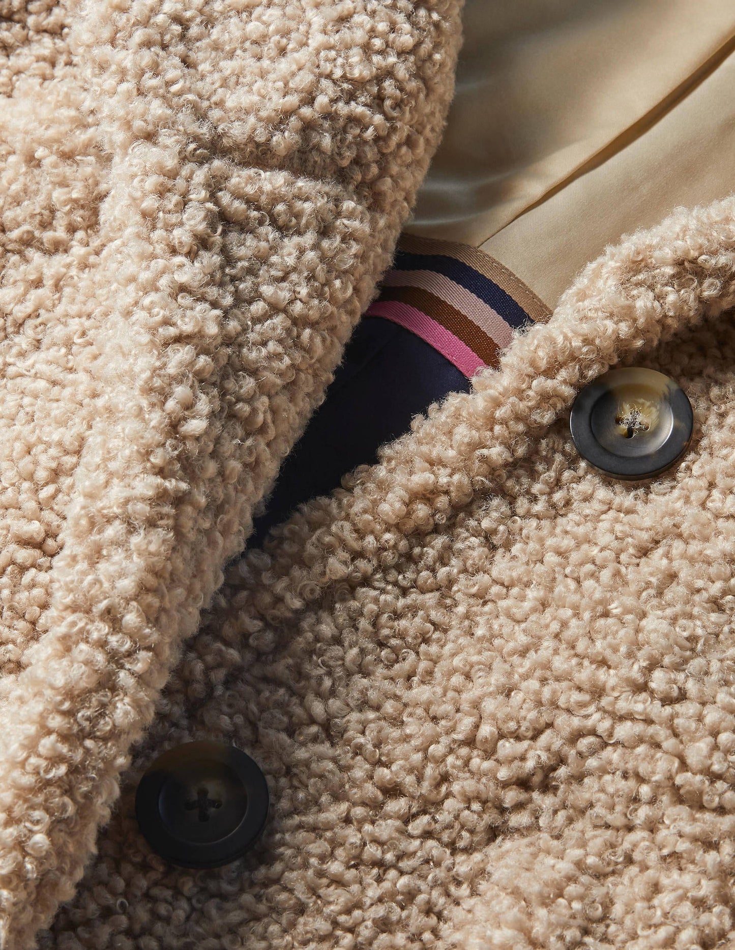 Canterbury Teddy-Mantel-Hellbeige