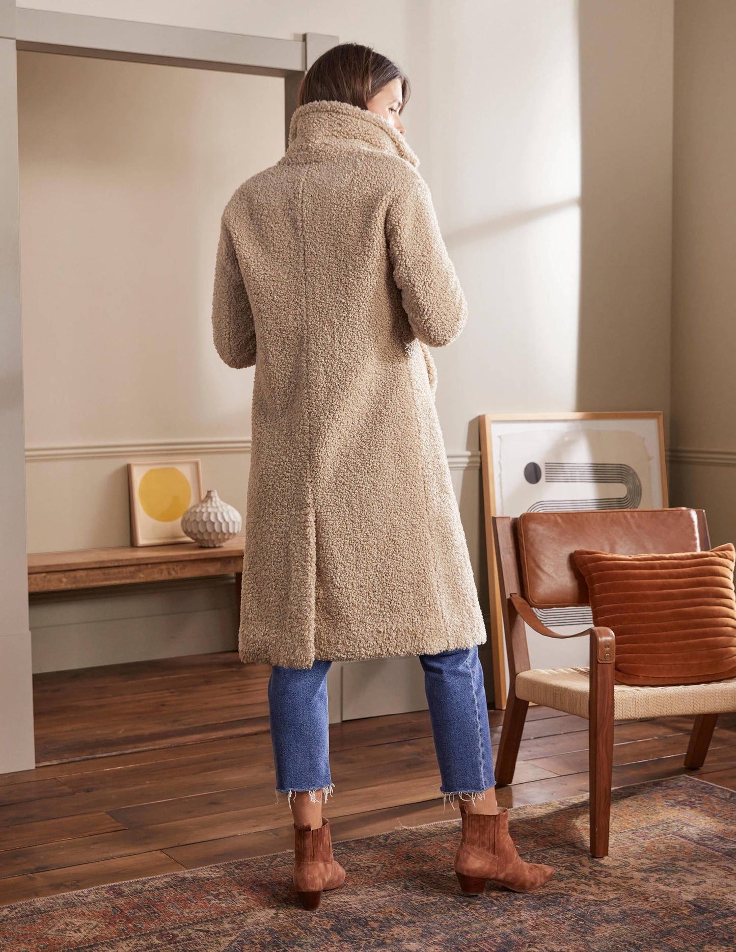 Canterbury Teddy-Mantel-Hellbeige