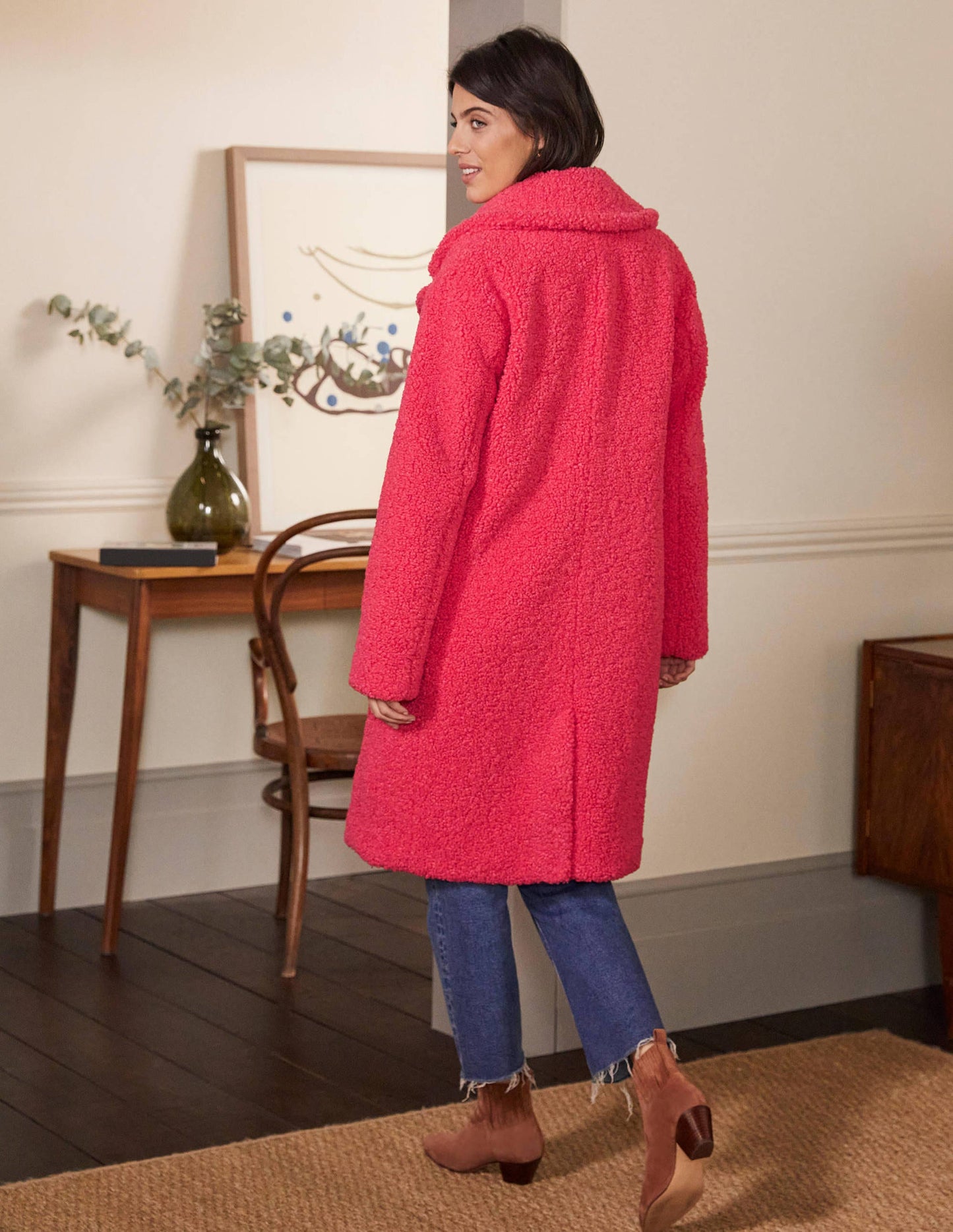 Canterbury Teddy-Mantel-Bonbonrosa
