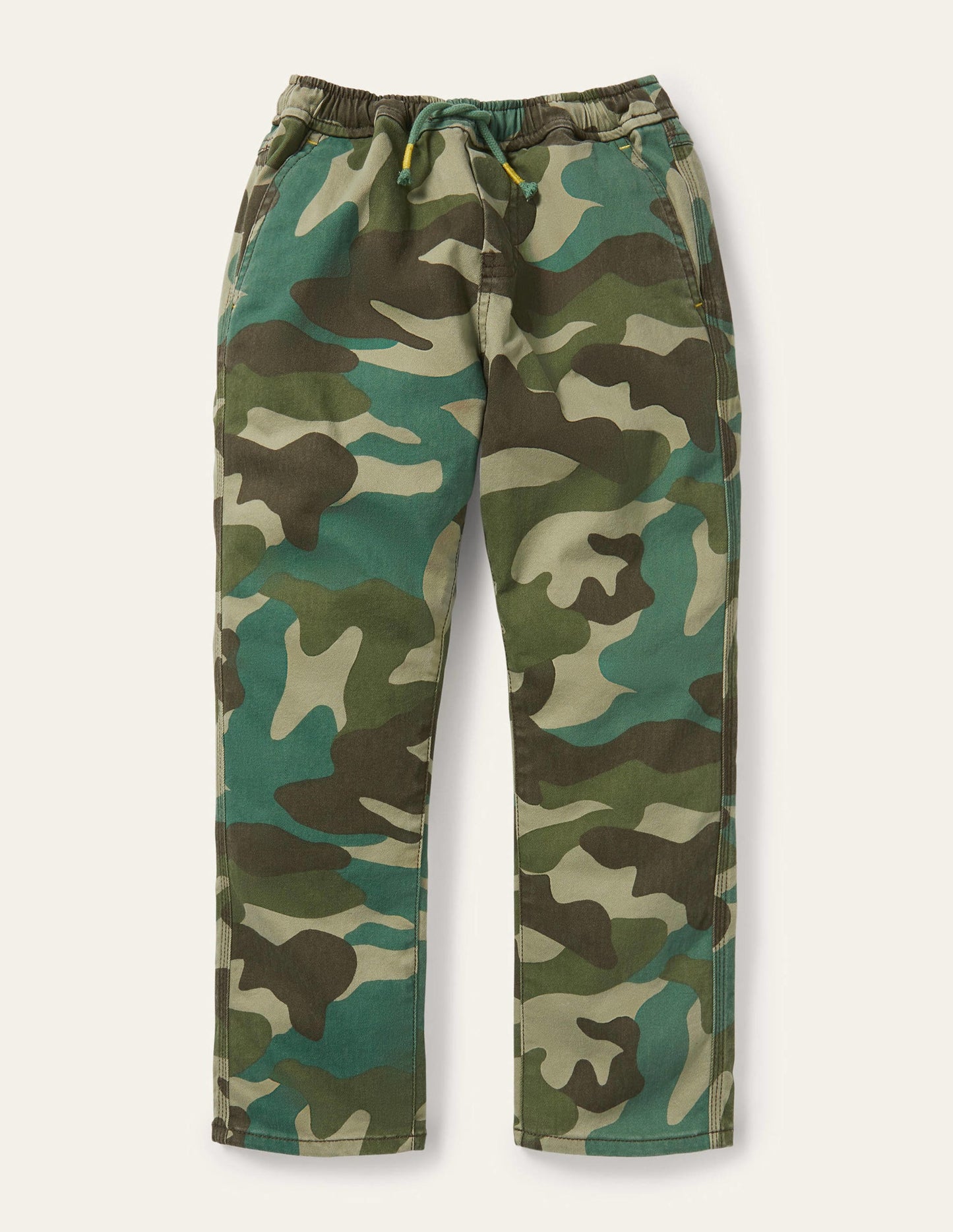 Lässige schmale Hose zum Hineinschlüpfen-Grün, Camouflagemuster