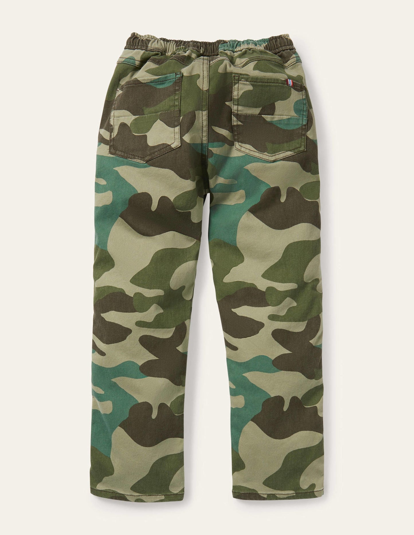 Lässige schmale Hose zum Hineinschlüpfen-Grün, Camouflagemuster