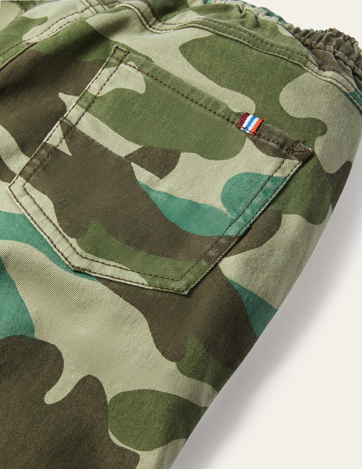 Lässige schmale Hose zum Hineinschlüpfen-Grün, Camouflagemuster