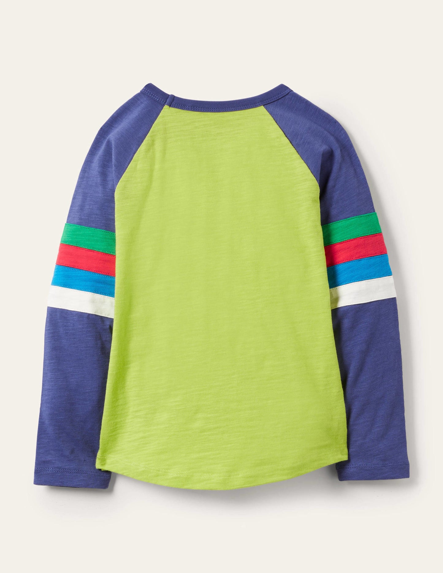 Raglan-Oberteil-Sonnenblumengelb/Blau