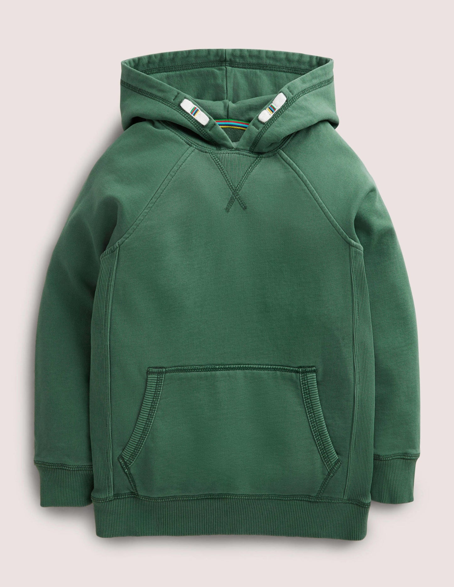 Stückgefärbter Hoodie-Trekking-Grün
