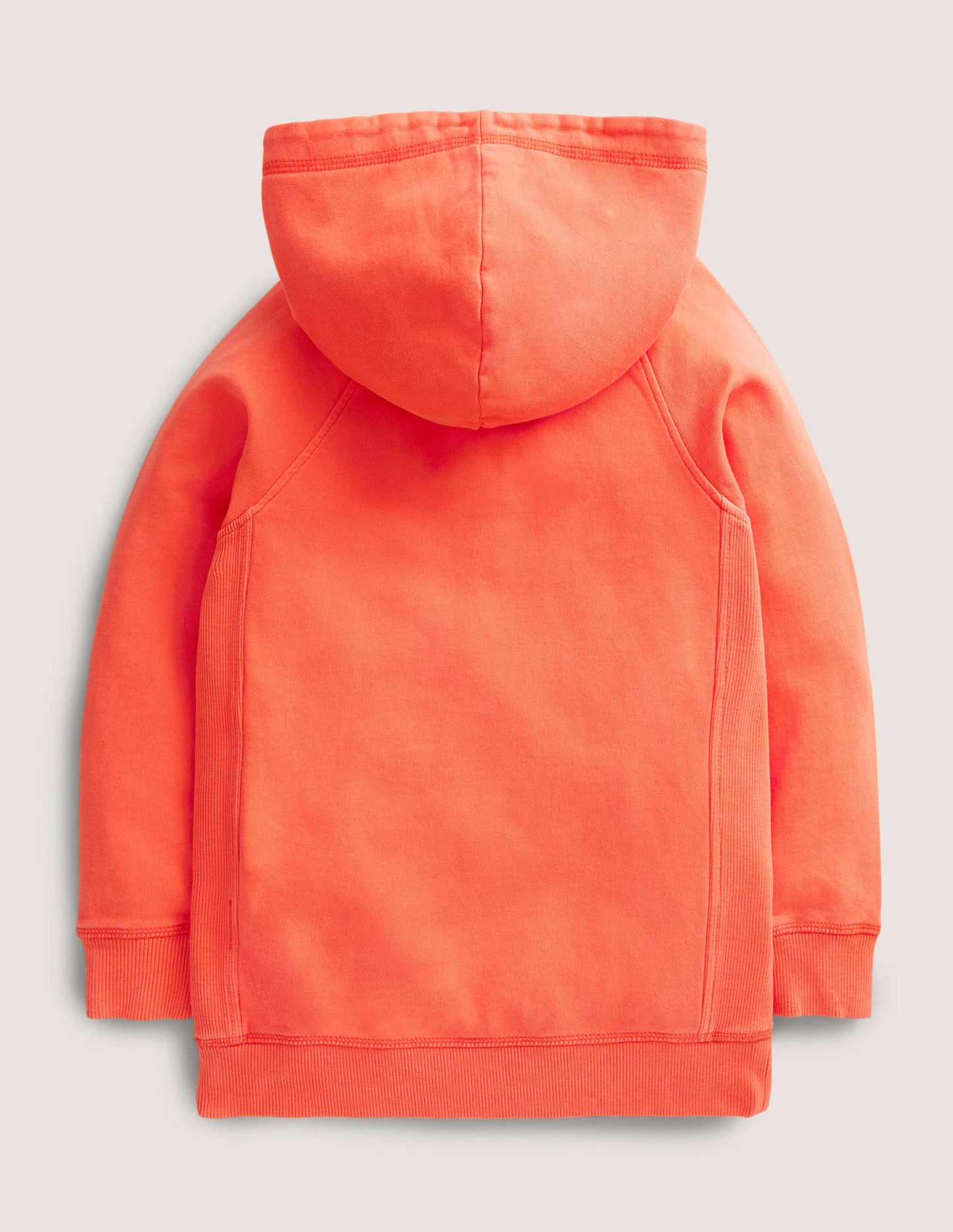 Stückgefärbter Hoodie-Mandarinenrot