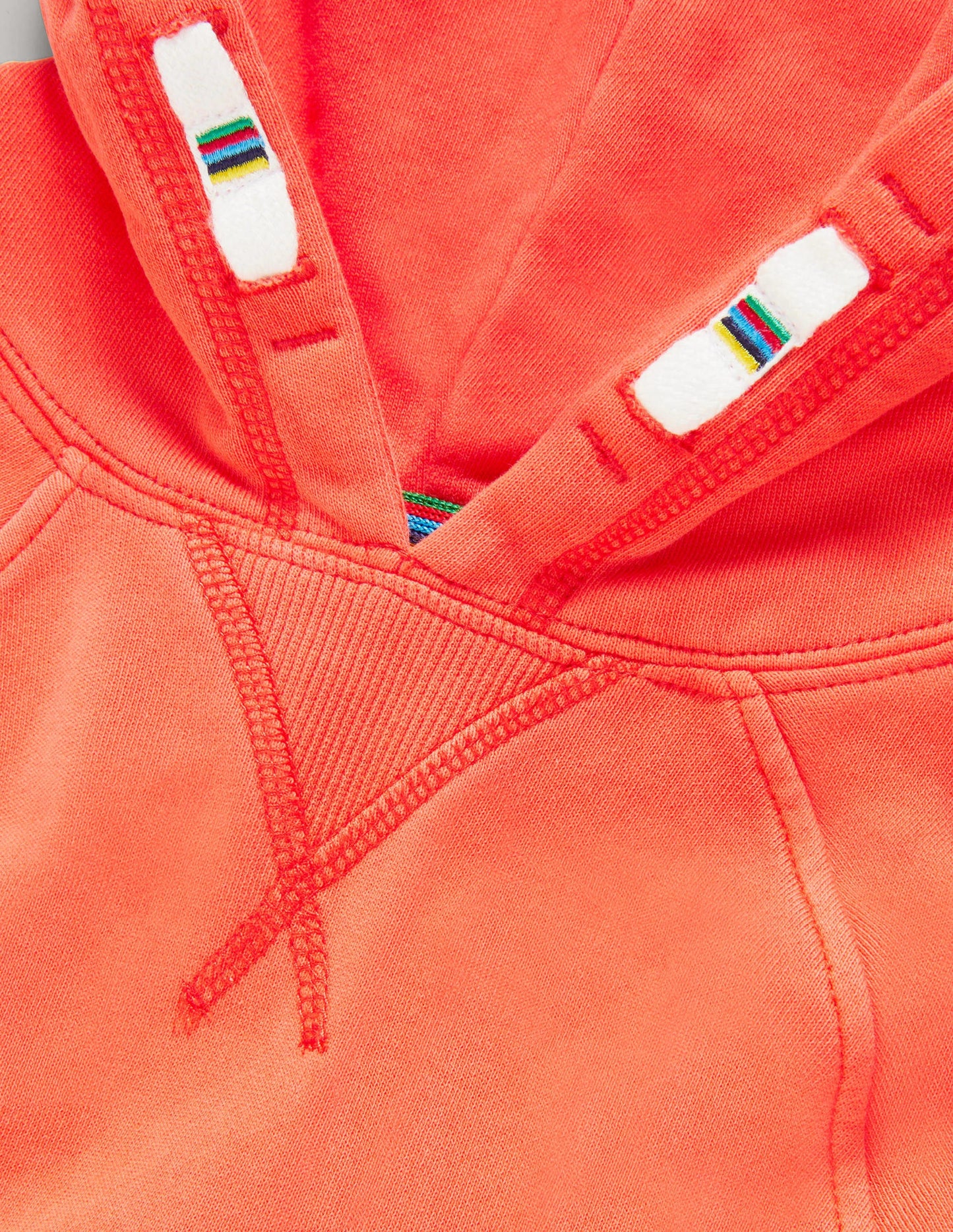 Stückgefärbter Hoodie-Mandarinenrot