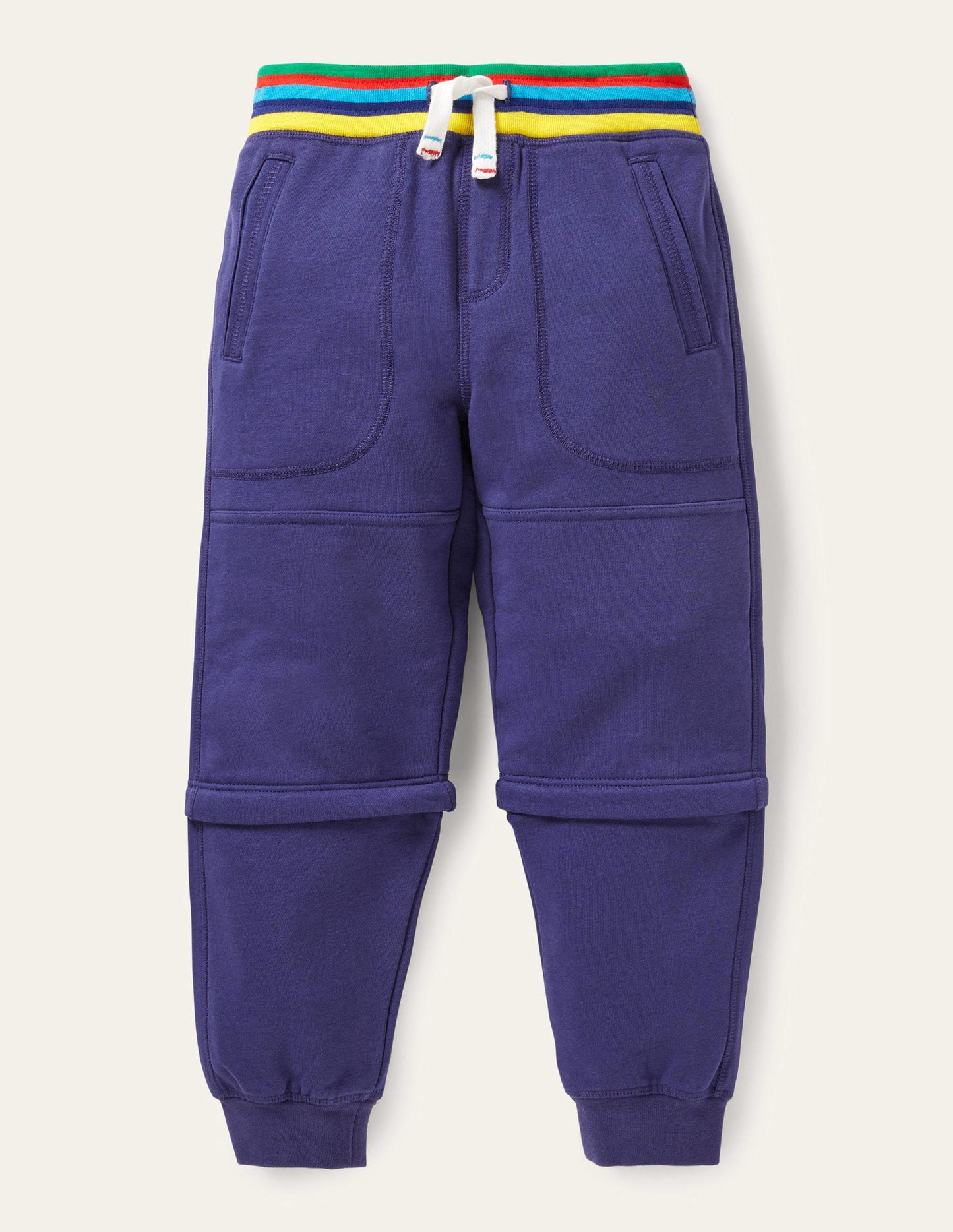 Techno-Jogginghose aus Jersey zum Abzippen-Segelblau