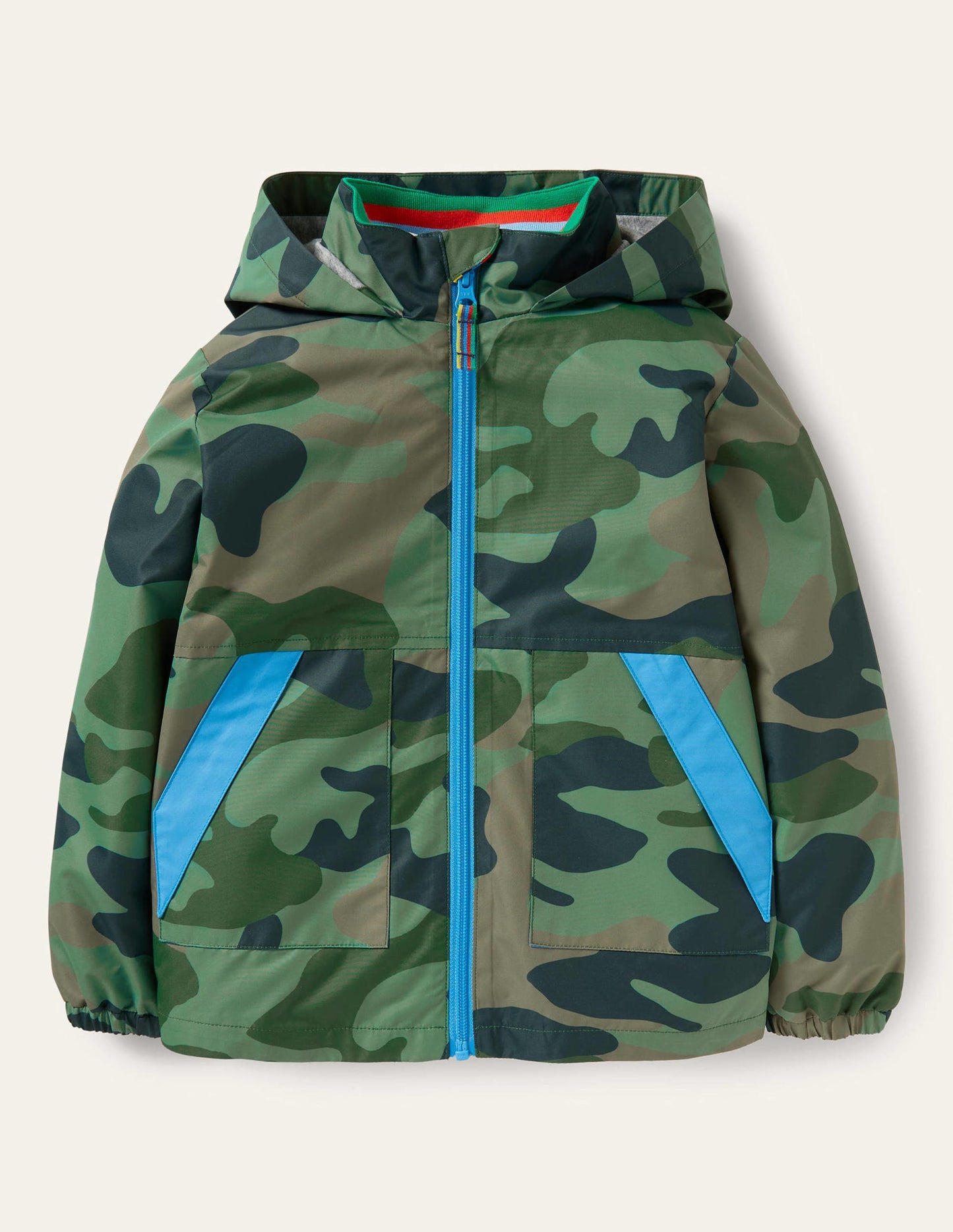 Anorak mit Jerseyfutter-Rosmaringrün, Camouflage