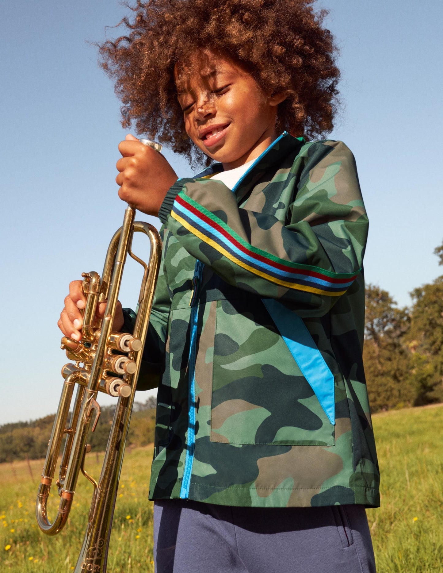 Anorak mit Jerseyfutter-Rosmaringrün, Camouflage