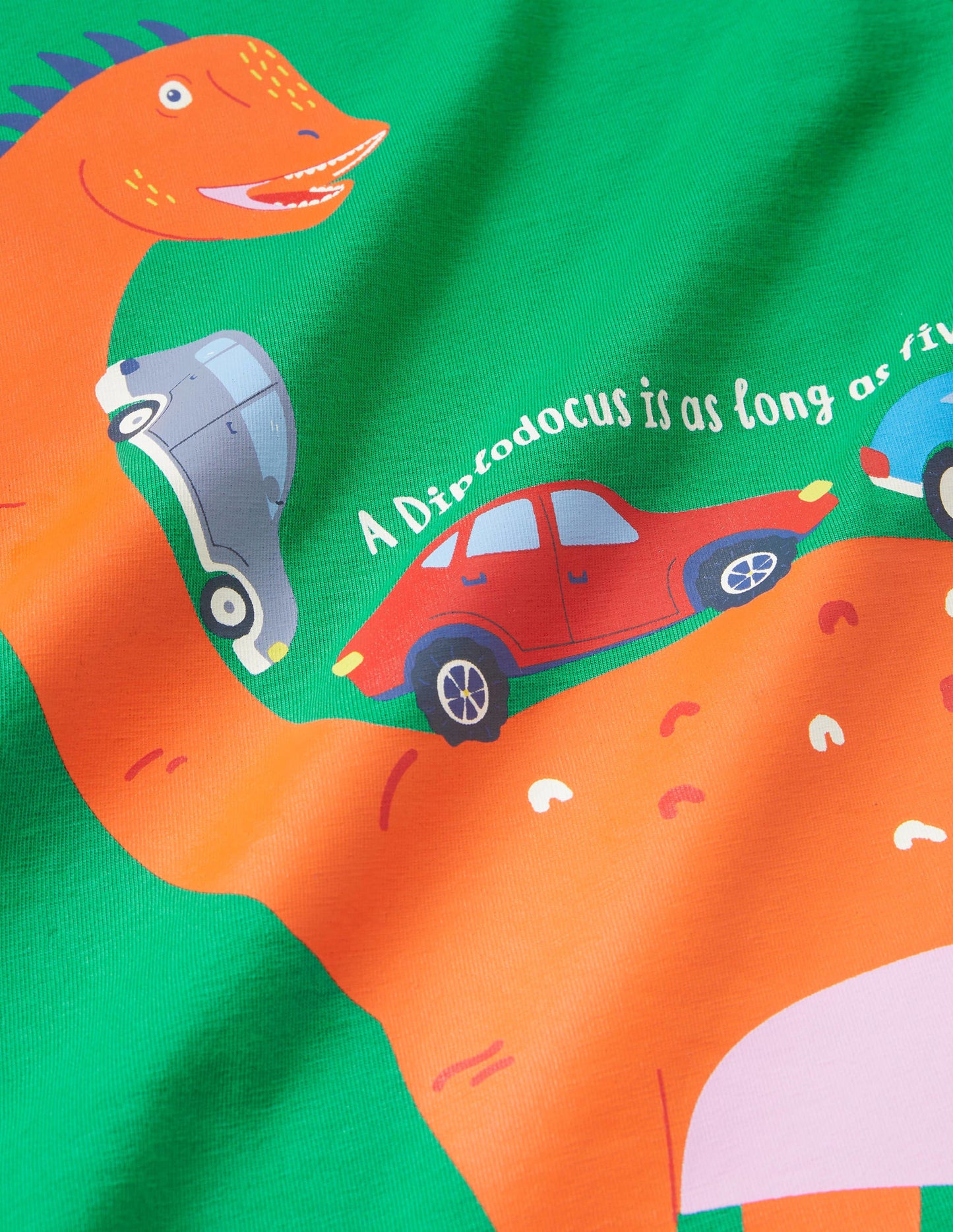 T-Shirt mit lehrreichem Motiv-Schottengrün, Dinosaurier