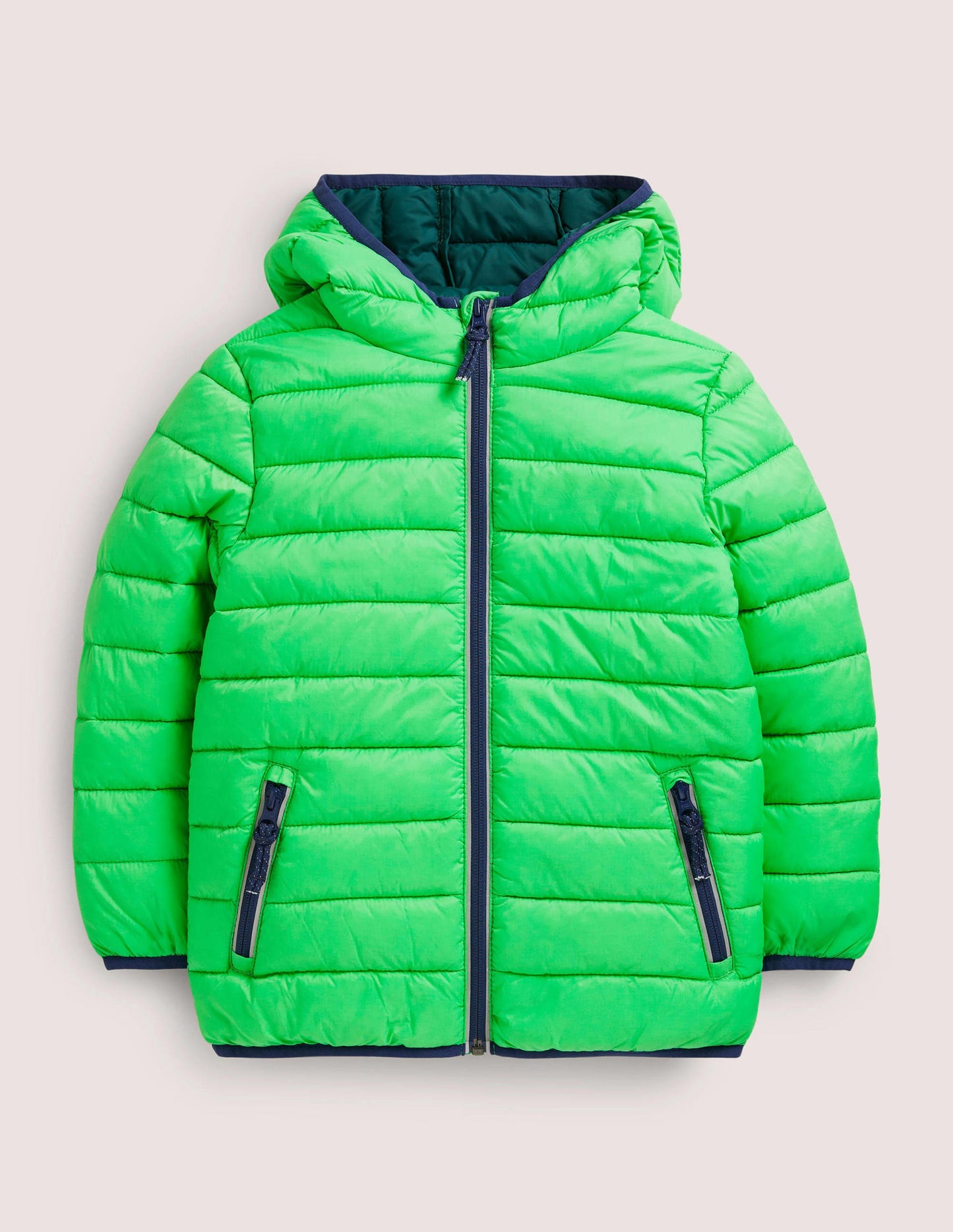 Bequeme wattierte Jacke zum Verstauen-Schottengrün