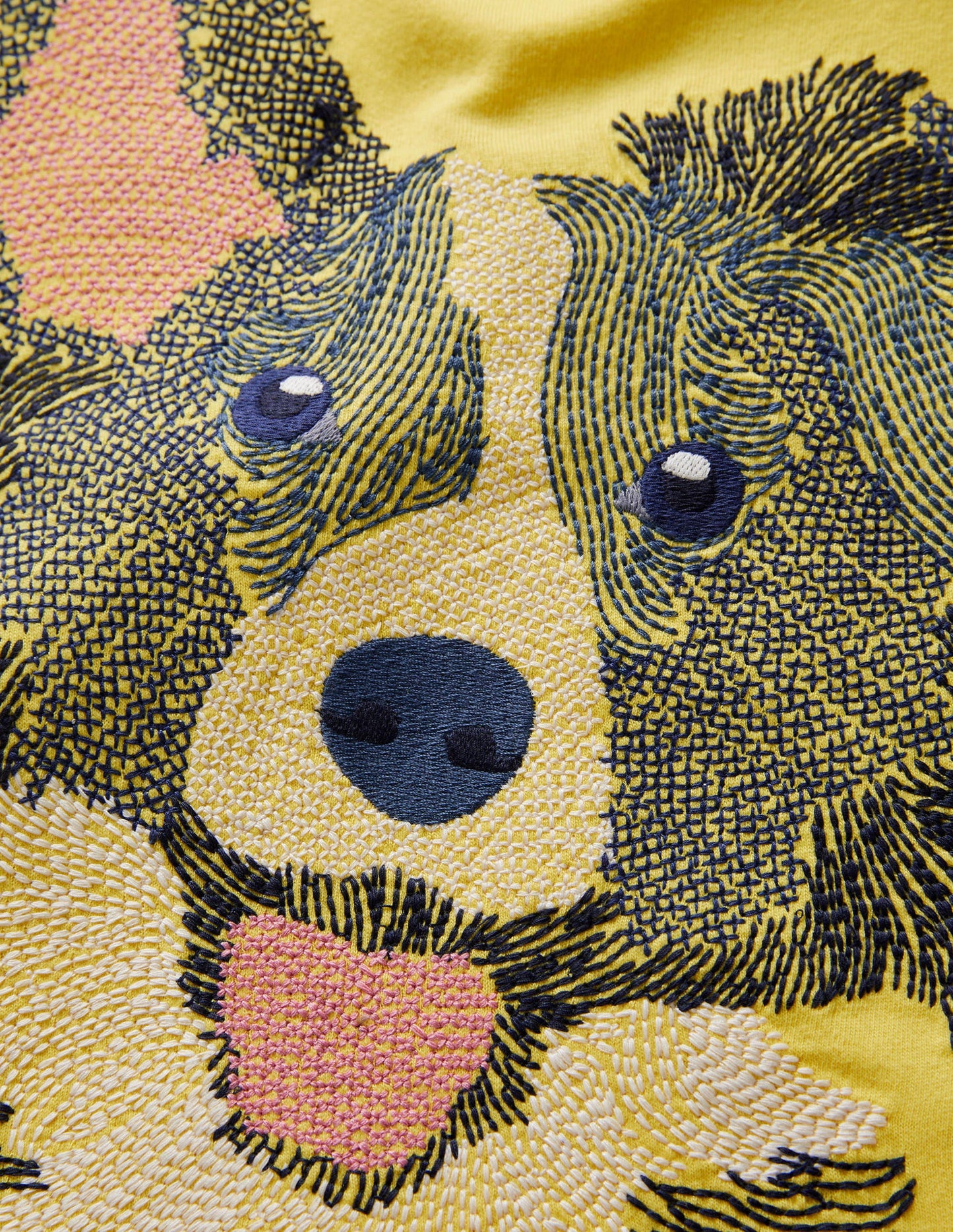 Oberteil mit Superstitch-Maisgelb, Hund