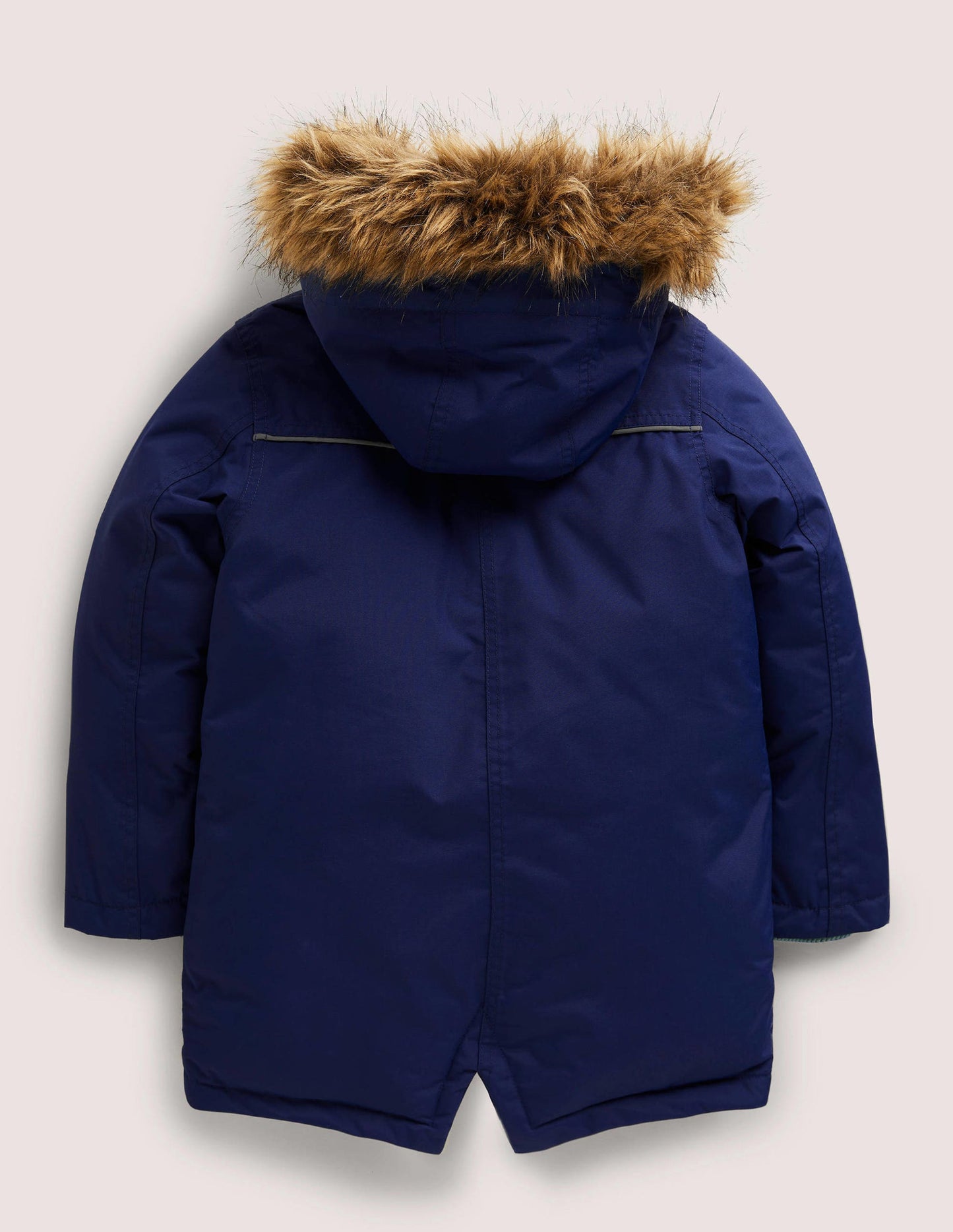 Navy Hooded Waterproof Parka-Schuluniform-Navy