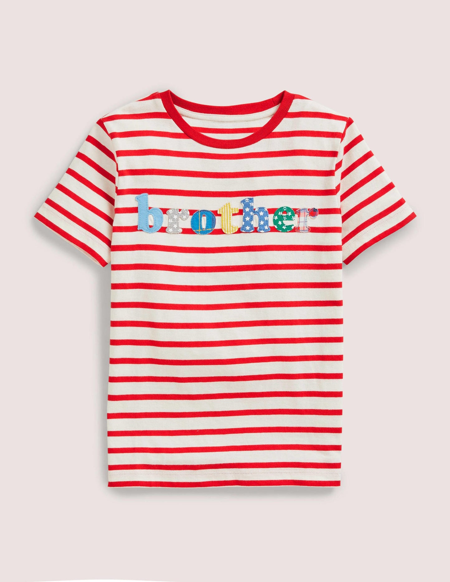 T-Shirt mit Brother-Schriftzug-Rockabilly-Rot