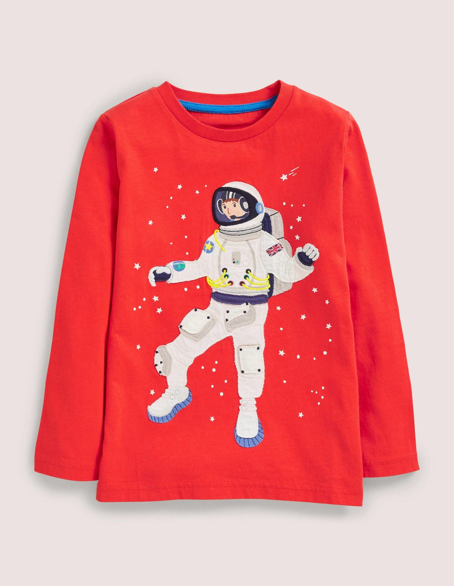 Oberteil mit Astronauten-Applikation-Rockabilly-Rot, Astronaut
