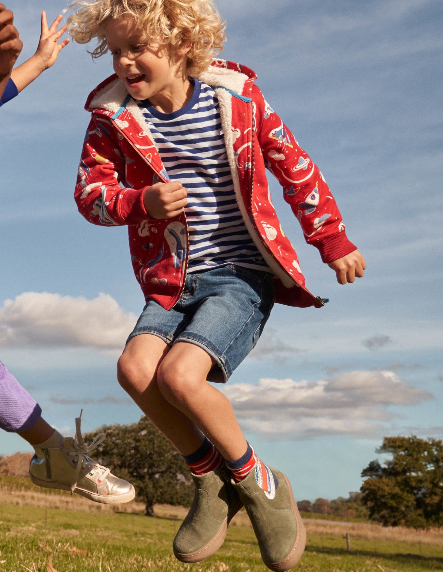 Bottines fantaisie en daim (garçon)-Planète kaki