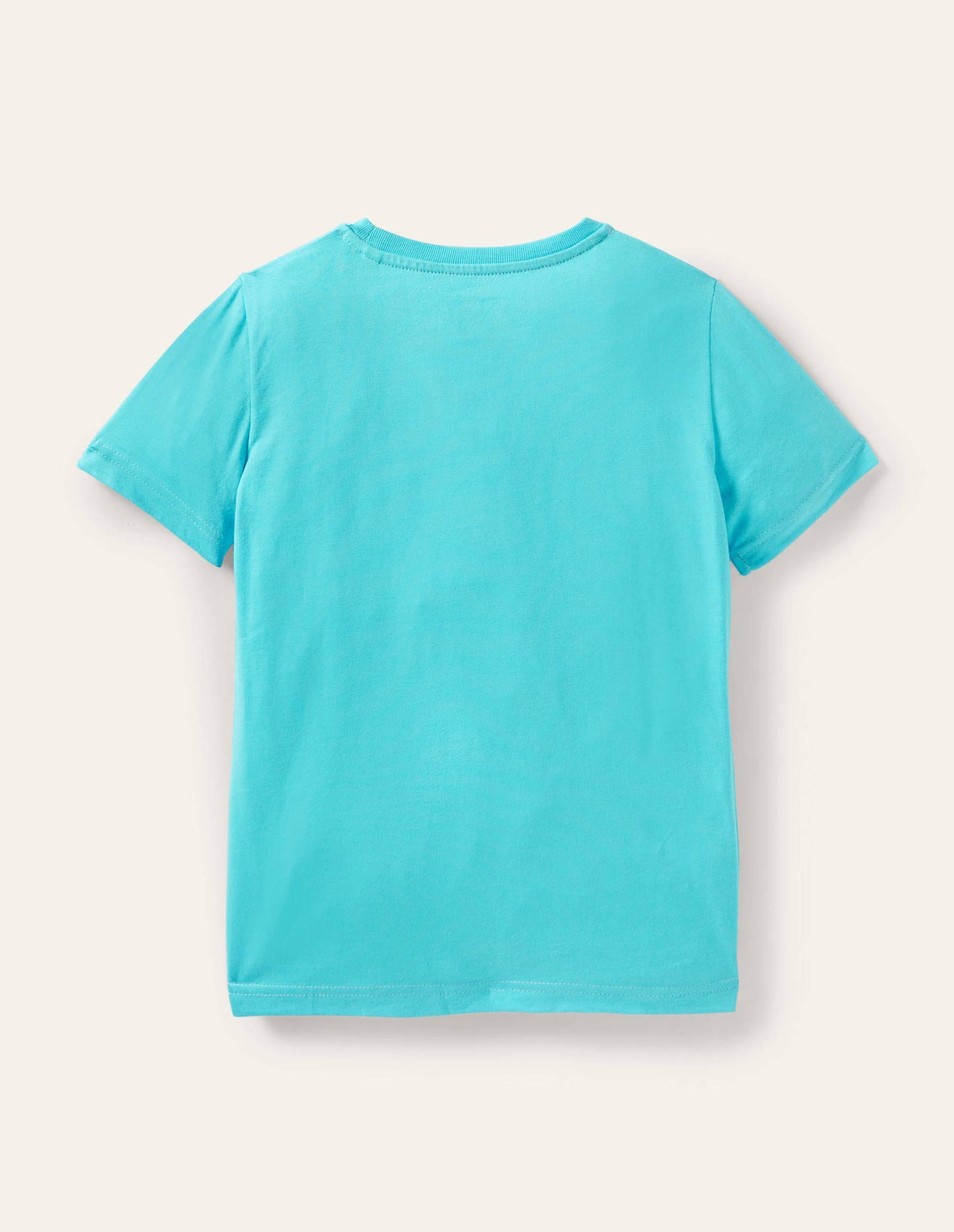 Strand-T-Shirt mit Applikation-Türkis, Surfender Hund