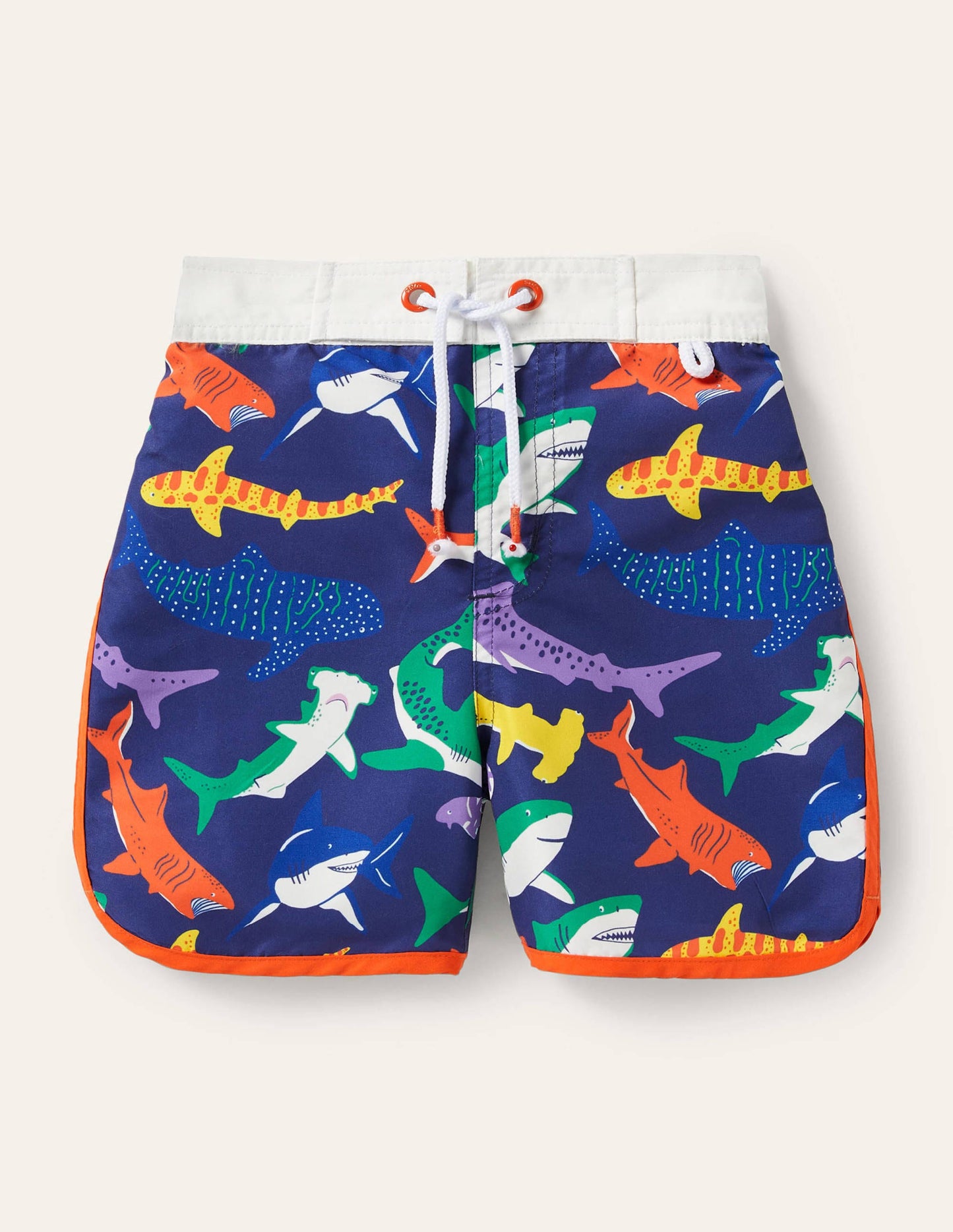 Surfshorts-Segelblau/Bunt, Haie