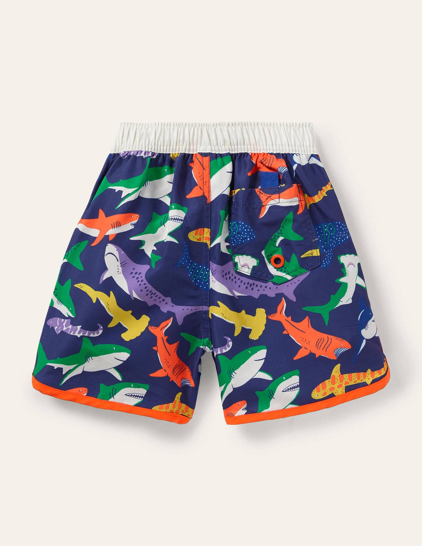 Surfshorts-Segelblau/Bunt, Haie