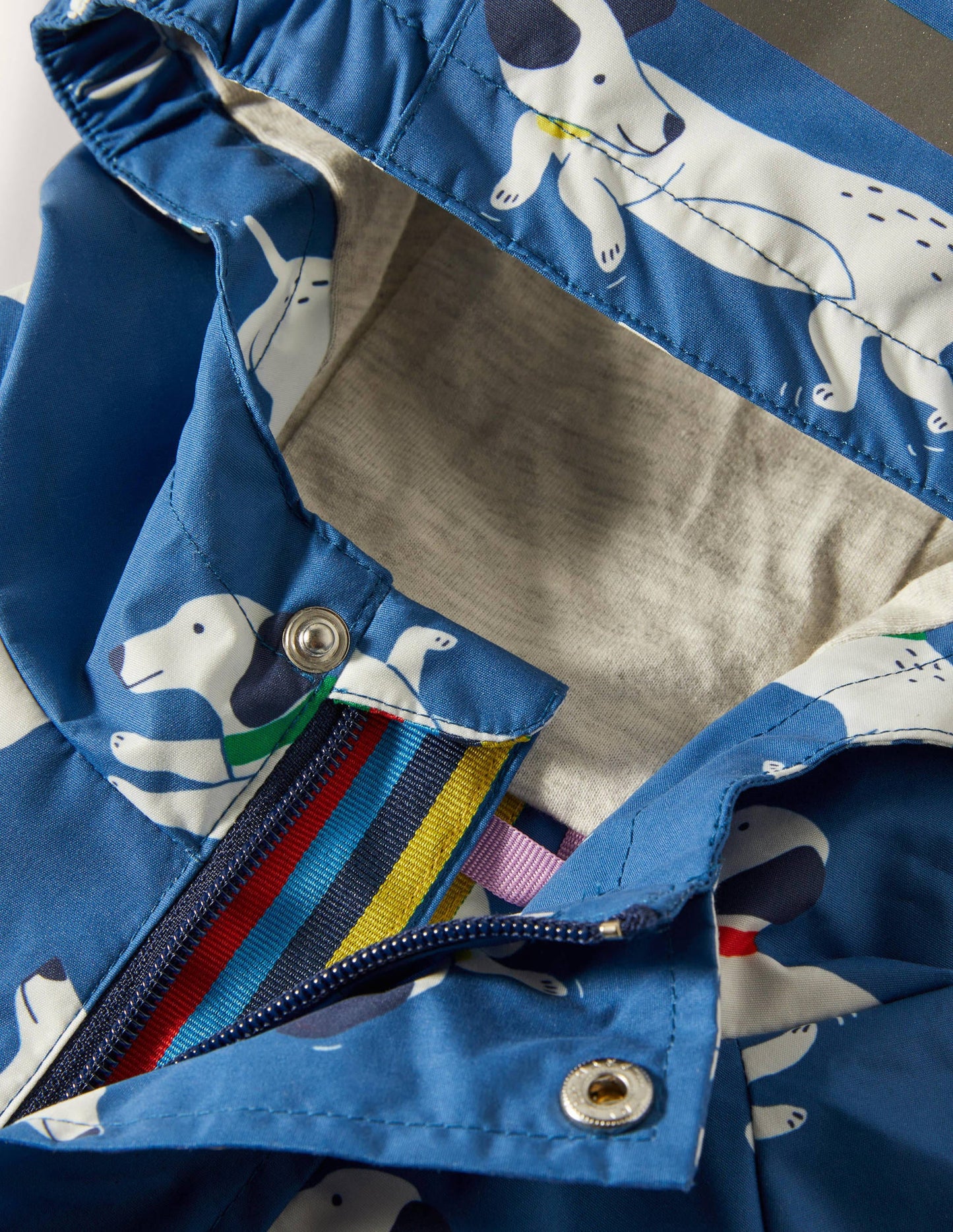 Wasserdichte Regenjacke-Venedig-Blau, Dackel