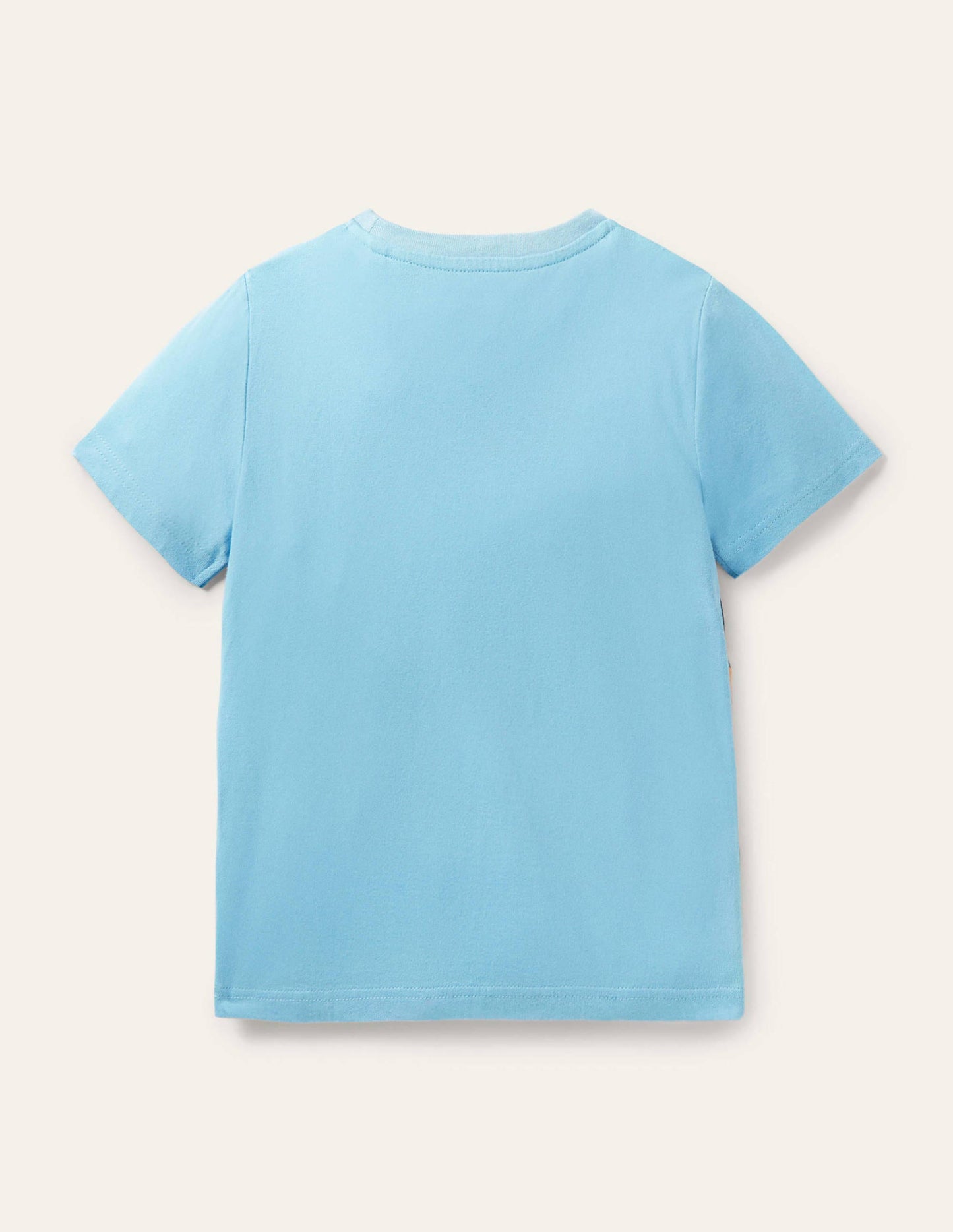 T-Shirt mit Abenteuermotiv und Reißverschluss-Wasserblau, Campendes Krokodil