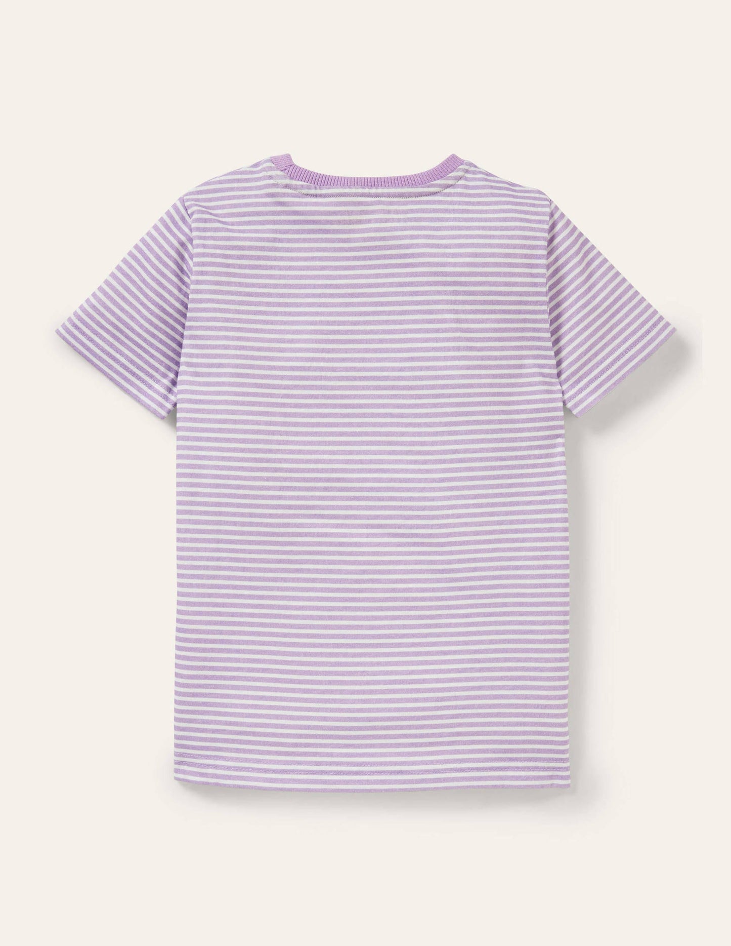 Gestreiftes T-Shirt mit Tierapplikation-Kühles Violett, Krokodil