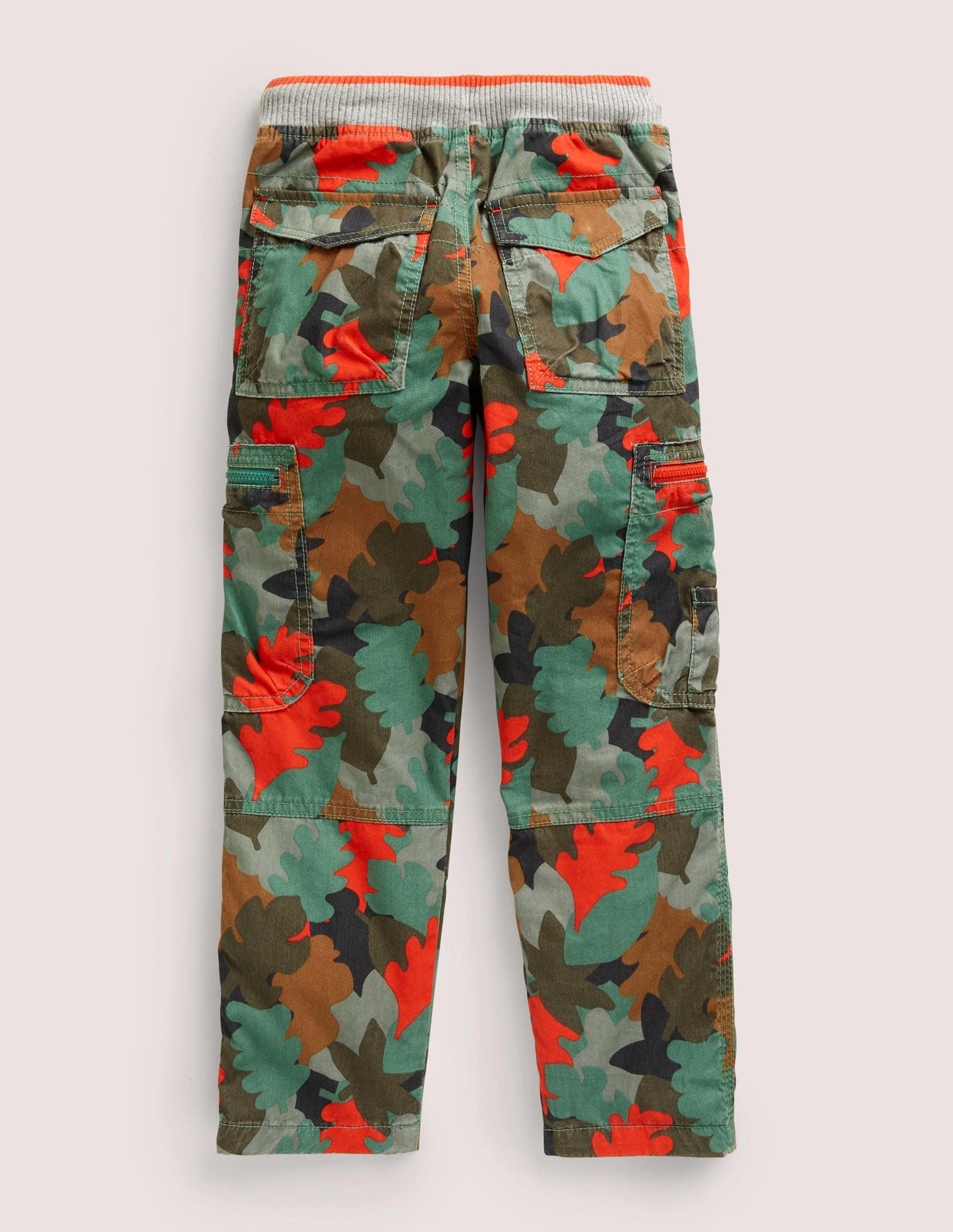 Cargohose mit kuscheligem Futter-Rosmaringrün, Herbstlaub-Camouflage