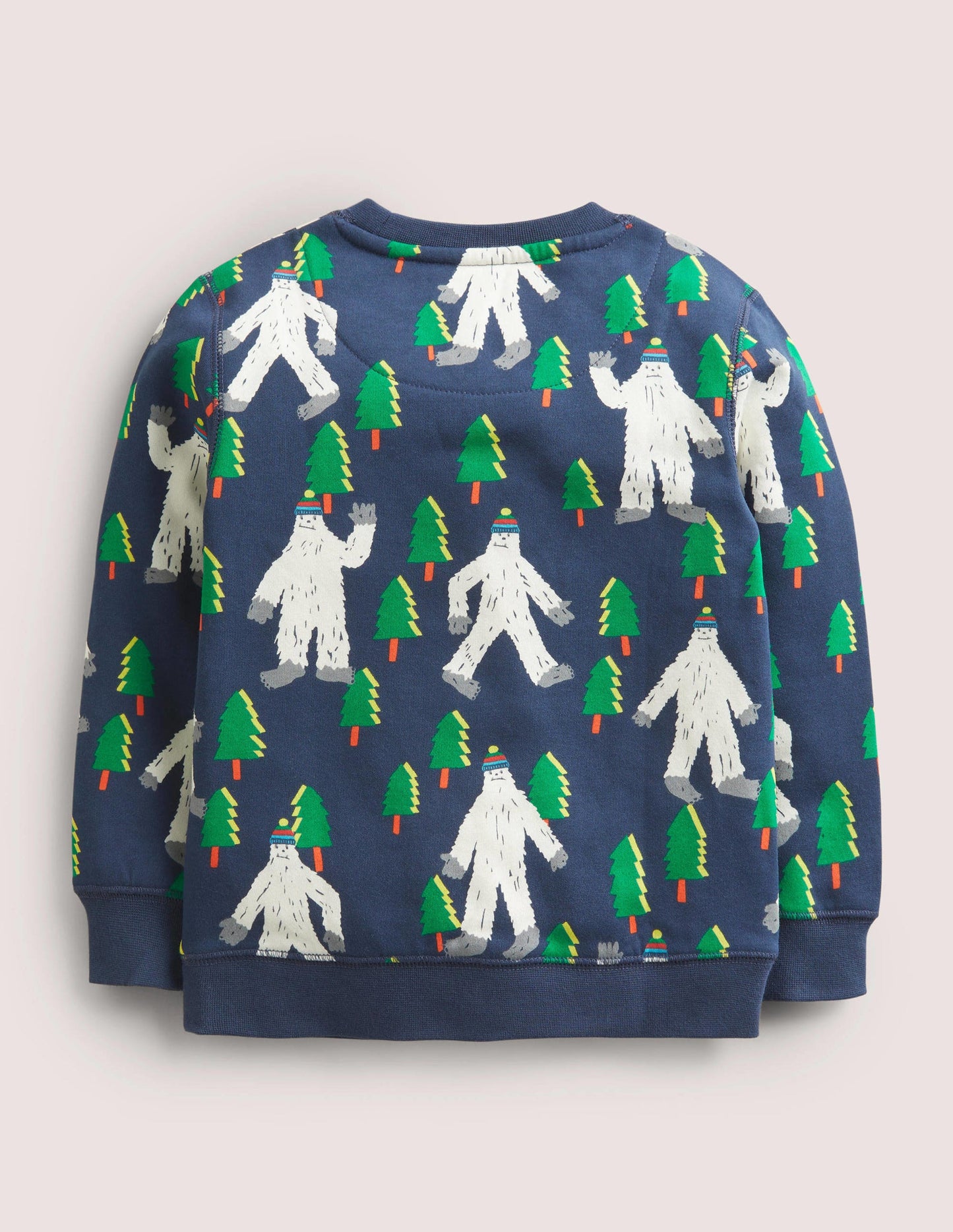 Gemustertes Sweatshirt-Schuluniform-Navy, Yeti